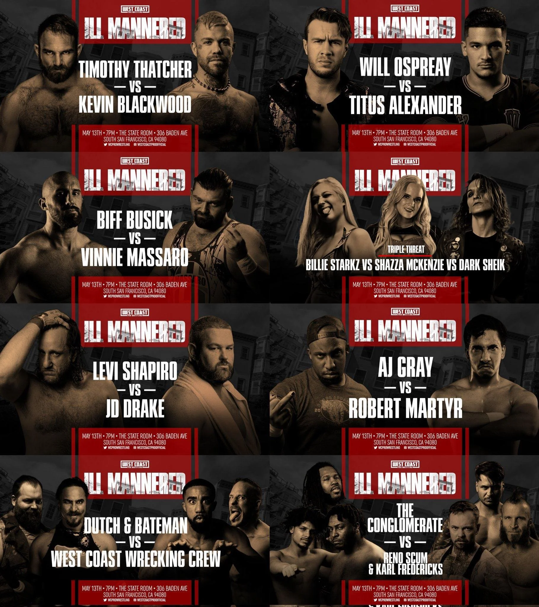 West Coast Pro Wrestling presents Ill Mannered