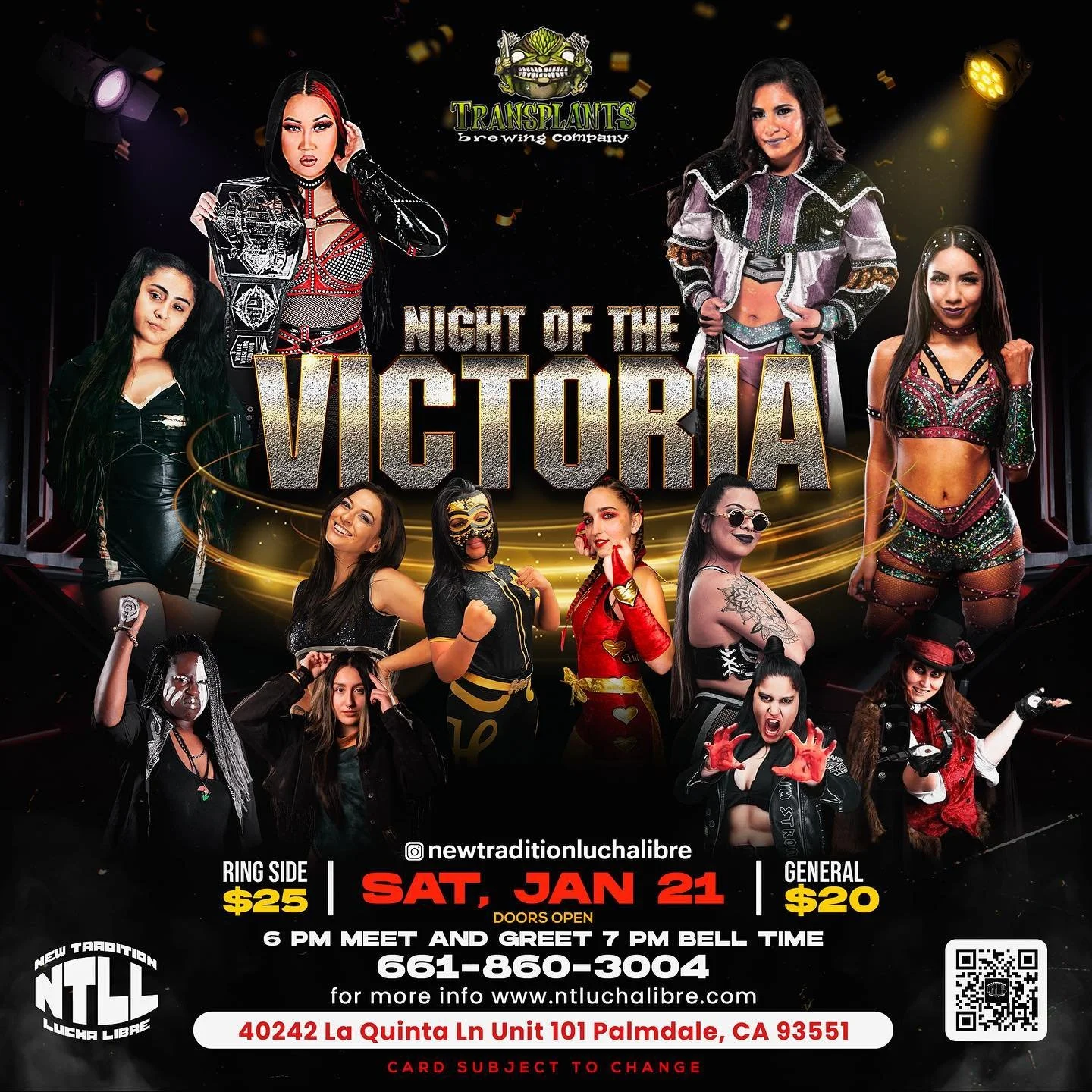New Tradition Lucha Libre presents Night of the Victoria