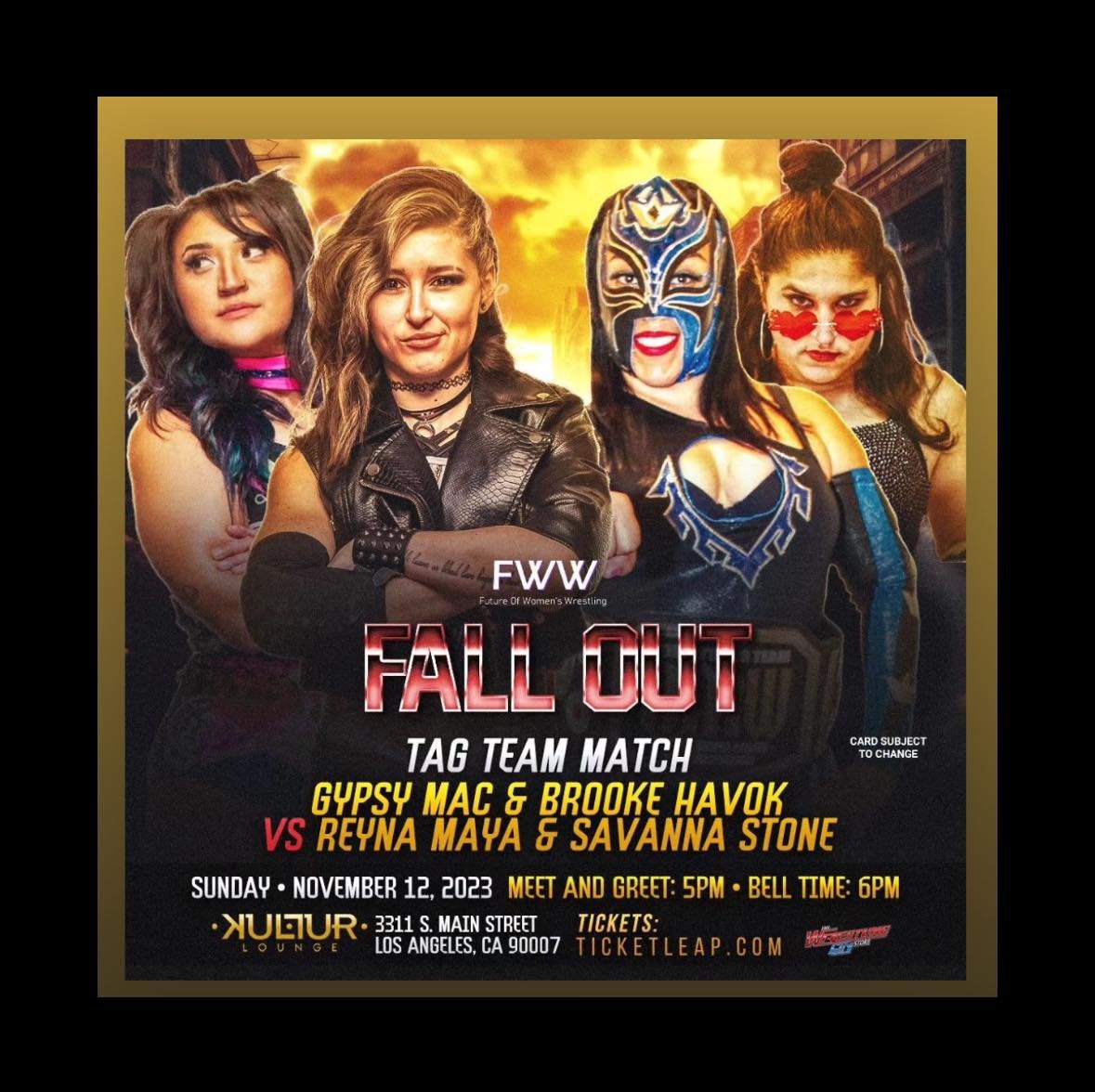 Future Women of Wrestling presents Fall Out