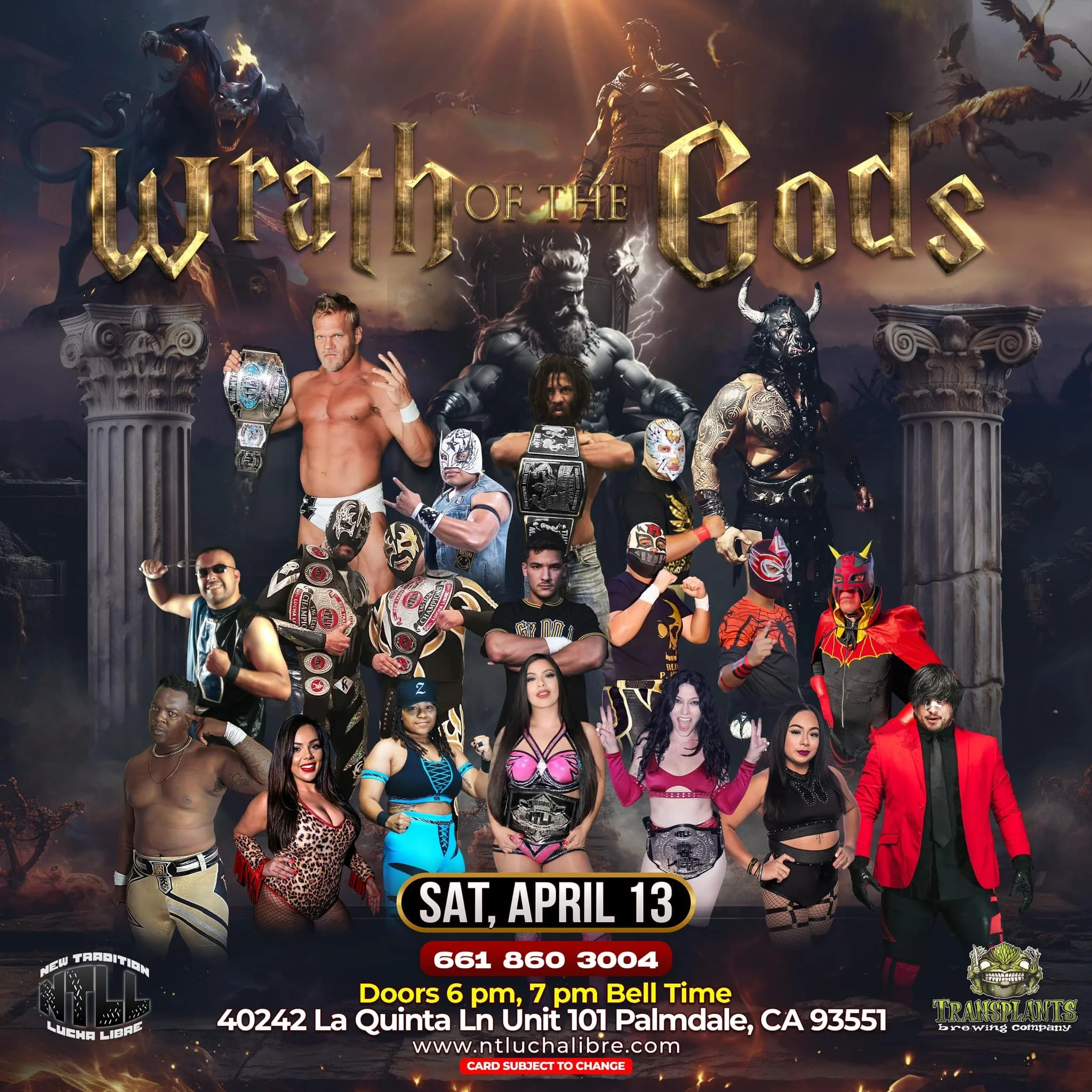 New Tradition Lucha Libre presents Wrath of the Gods