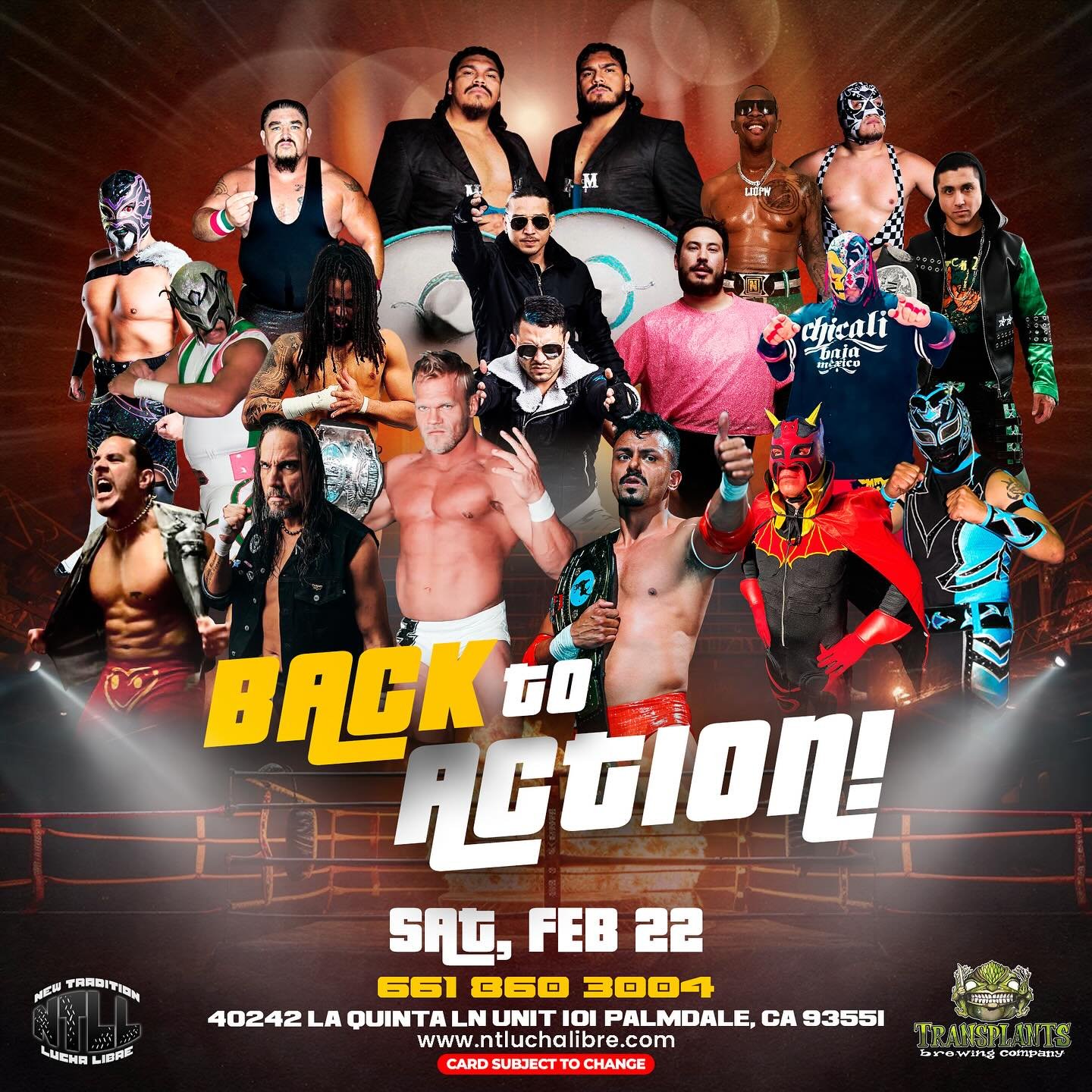 New Tradition Lucha Libre presents Back to Action!