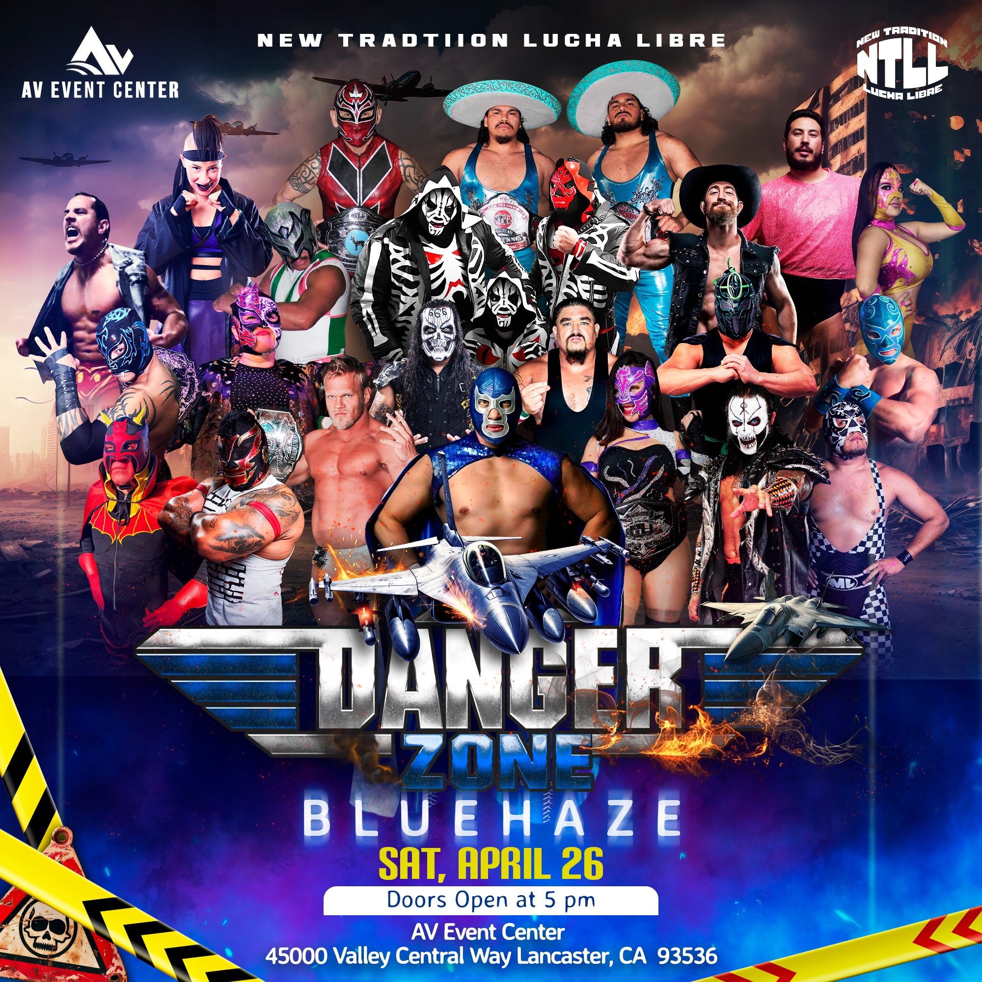 New Tradition Lucha Libre presents Danger Zone Blue Haze