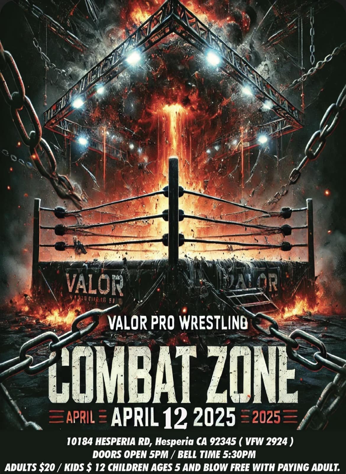 Valor Pro Wrestling presents Combat Zone