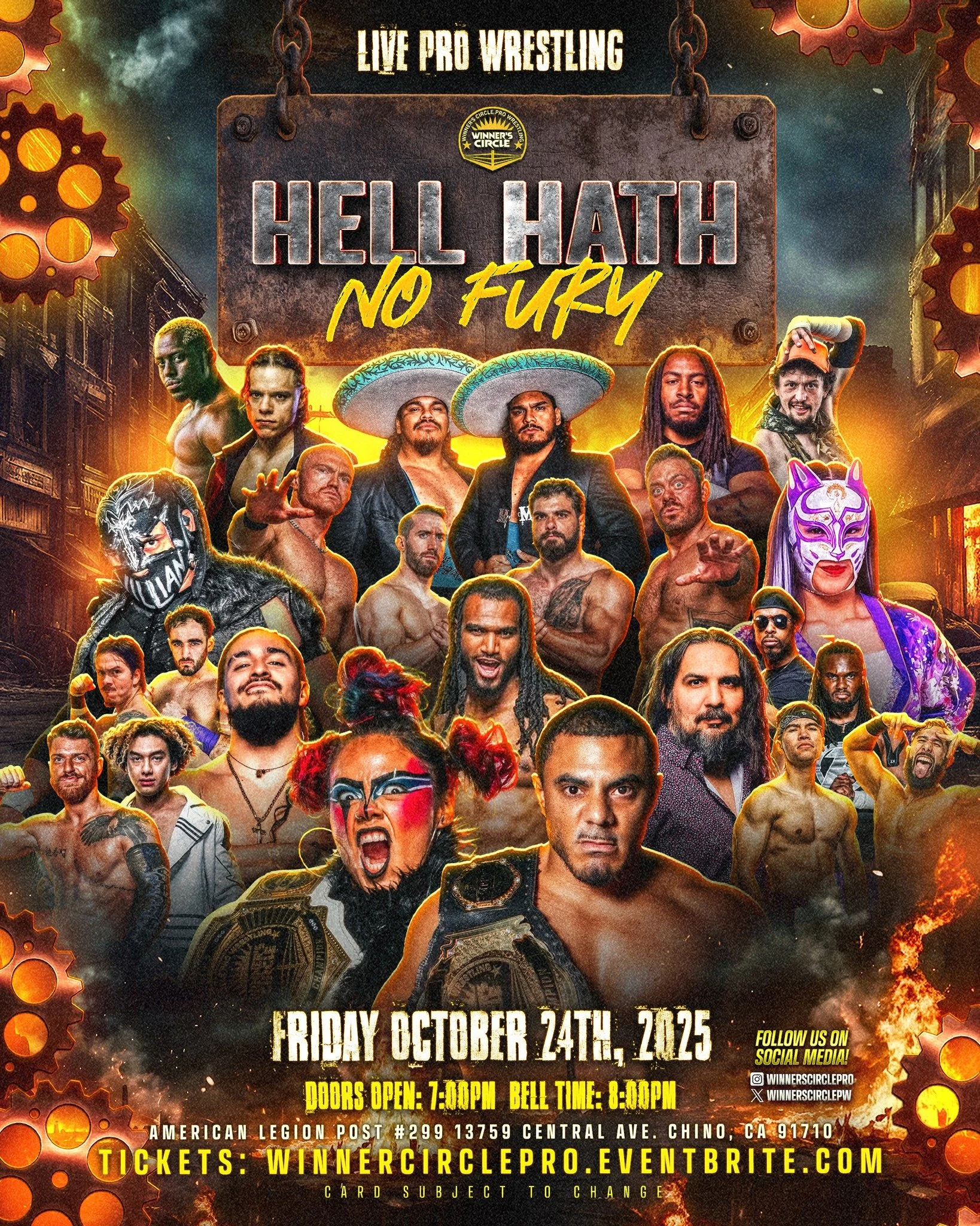 Winner's Circle Pro Wrestling presents Hell Hath No Fury
