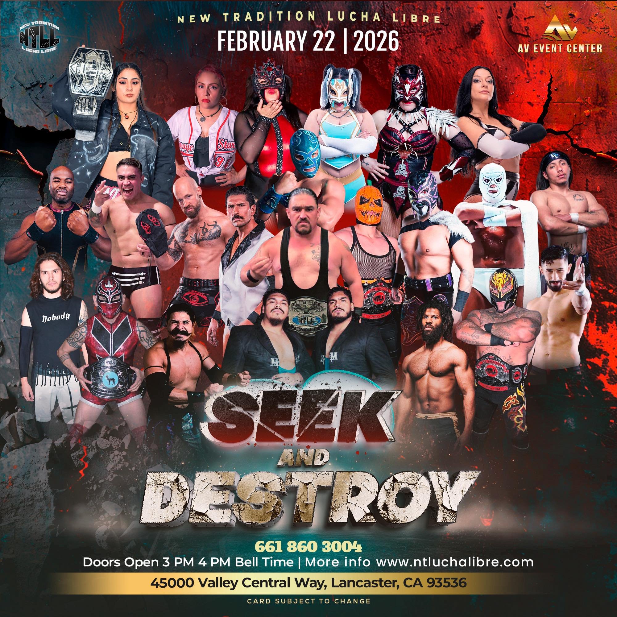 New Tradition Lucha Libre presents Seek and Destroy