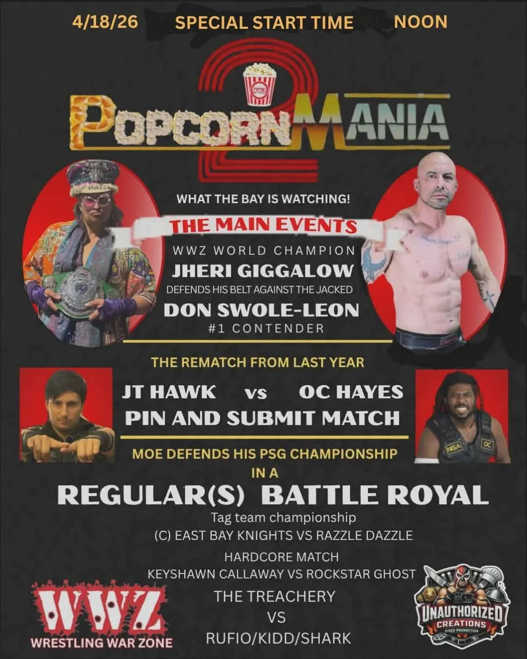 Wrestling War Zone presents PopcornMania 2