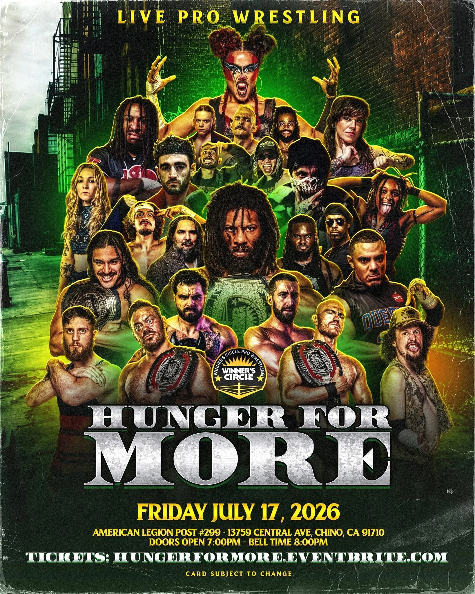 Winner's Circle Pro Wrestling presents Hunger For More
