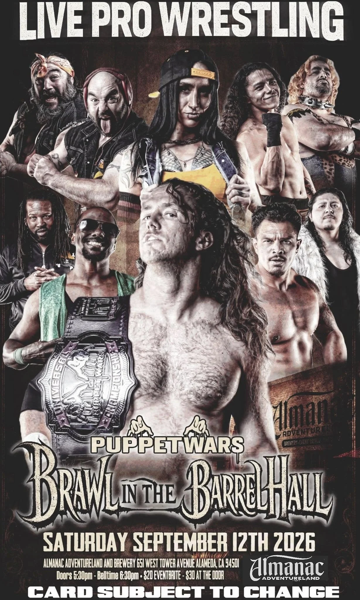 Puppet Wars presents Brawl in the Barrel Hall