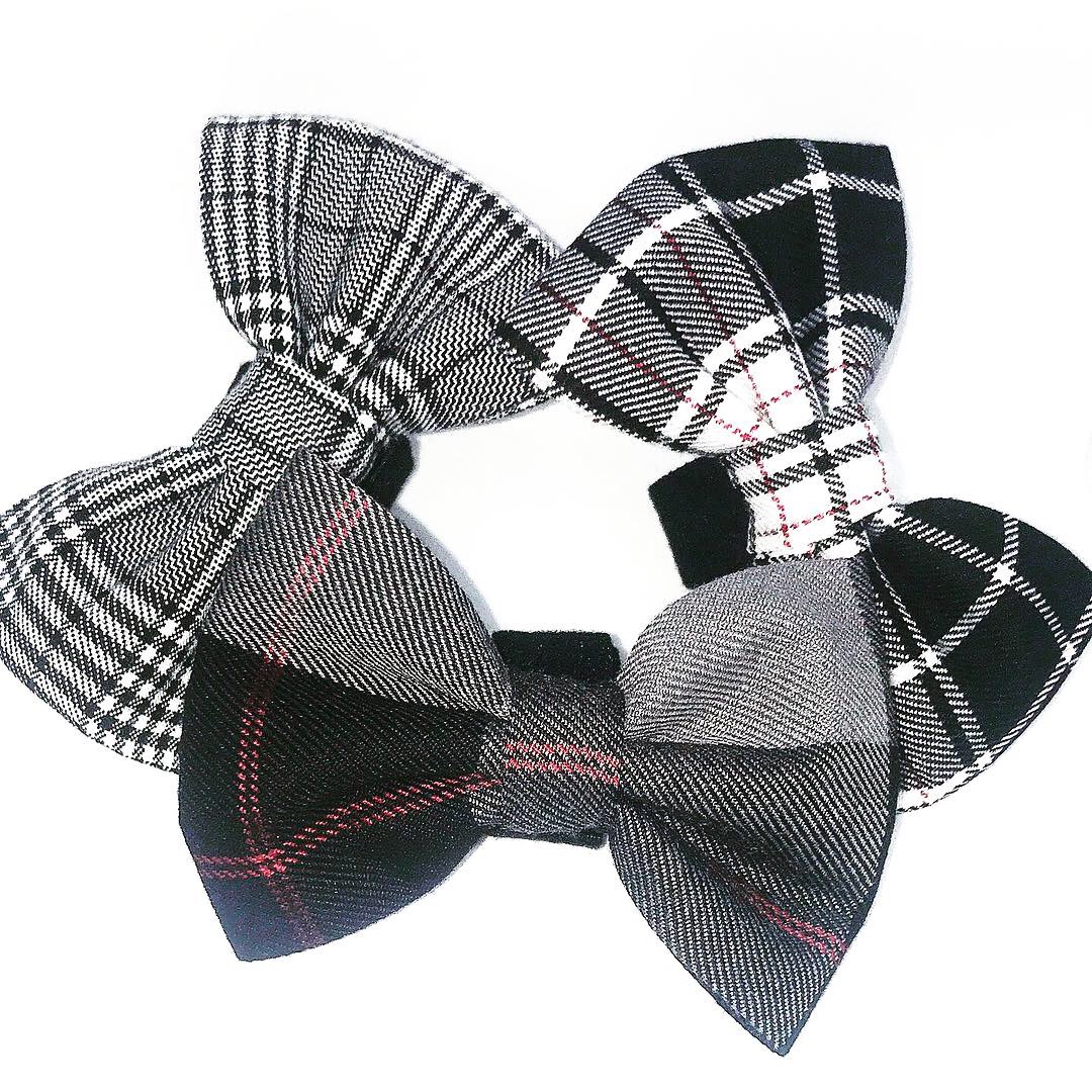 tartan dog bow ties