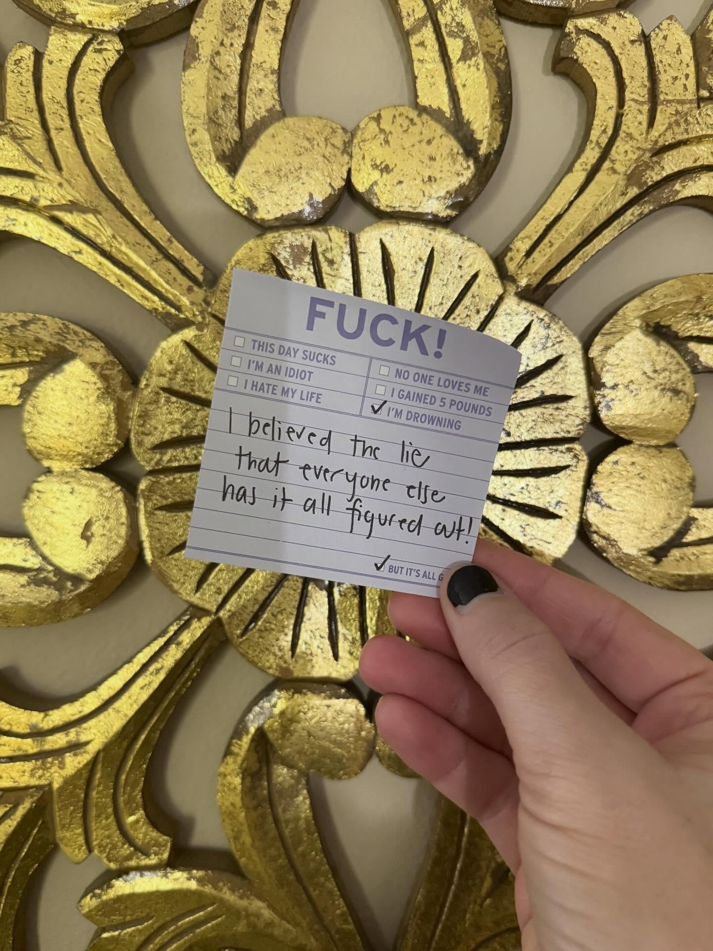 As an almost 42-year-old woman (god that feels weird to say) honestly, I still don&rsquo;t have this one figured out 🥴

I still get roped into feeling less than and falling victim to the idea that everyone has it all figured out, except for little o