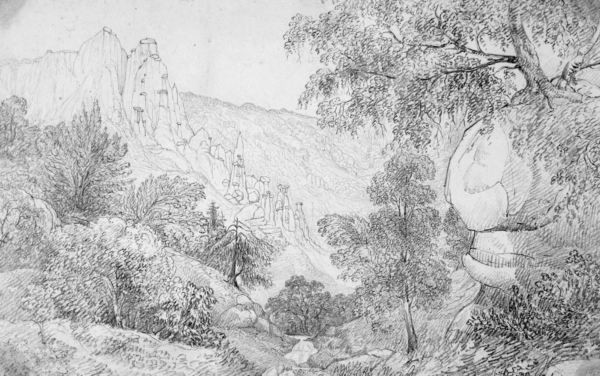   Clay Columns at Stalde in the Visp Thal Valais, Sept. 4 1821  
