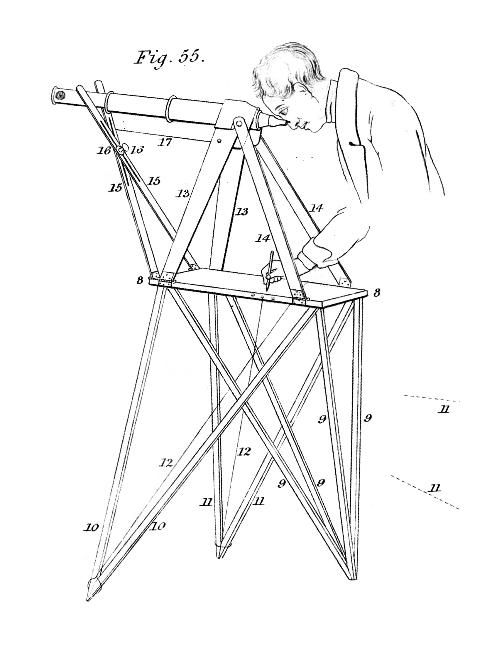  Cornelius Varley’s Patent Graphic Telescope, with custom stabilizing table (1836) 