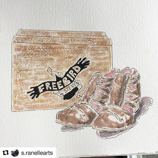 #Repost @s.ranellearts (@get_repost)
・・・
New Shoes! Day 10. Used my Neo Lucida camera. Check out my unboxing and review on my YouTube channel s.ranellearts  #worldwatercolorgroup #art #artistoninstagram #watercolorpainting #watercolor #aquarellepaint