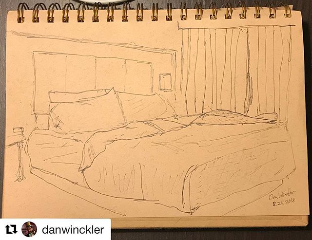 #Repost @danwinckler (@get_repost)
・・・
Hotel bed #drawing everyday #neolucida #neolucidaxl