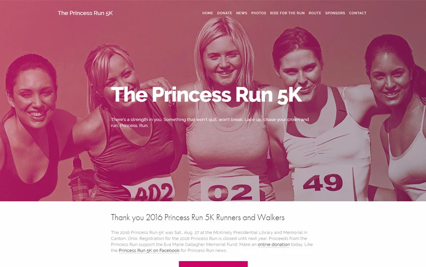Princess Run 5K Website