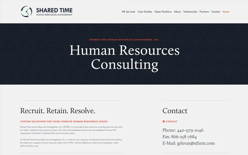 Shared Time HR Website
