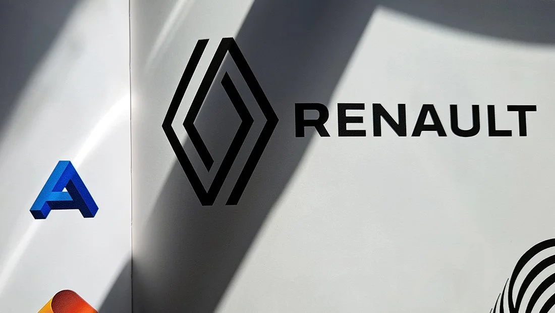 Insomniac studios logo design work appears next to the Renault logo