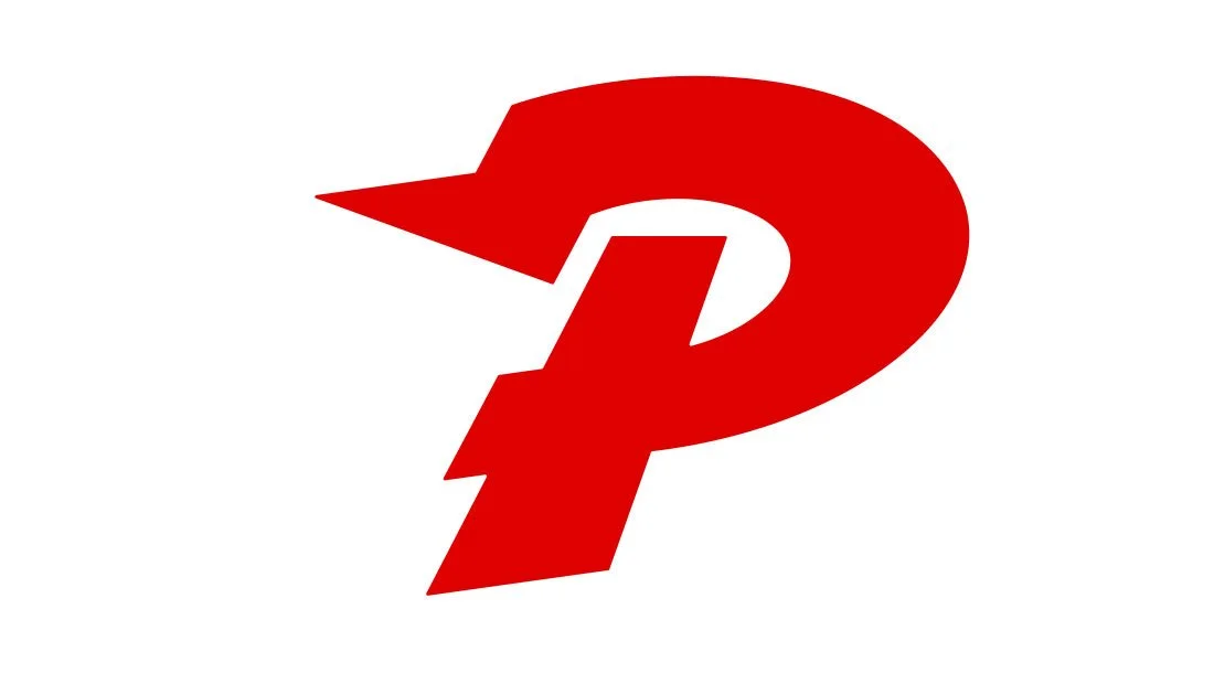 Updates Penfield Little League logo design red on white
