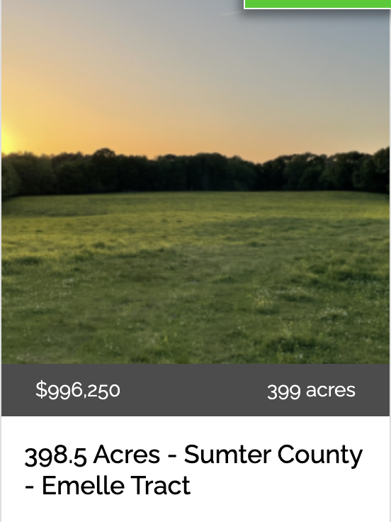 398 acres in Sumter County, Alabama for sale