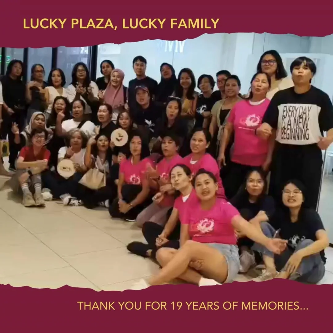 After 19 years, we&rsquo;ve said goodbye to our little corner in Lucky Plaza. From Sunday Helpdesk sessions and craft workshops to dance classes and festive gatherings, this was a safe haven and empowerment space for migrant domestic workers.

In a c