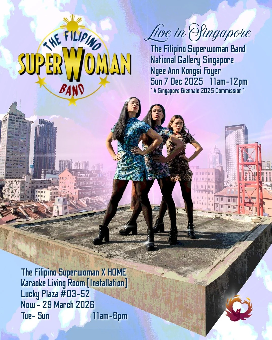 This Sunday at National Gallery Singapore: join us to experience Eisa Jocson&rsquo;s The Filipino Superwoman Band, a powerful live performance that integrates traditional Filipino oral histories and folk rituals with contemporary pop culture and soul