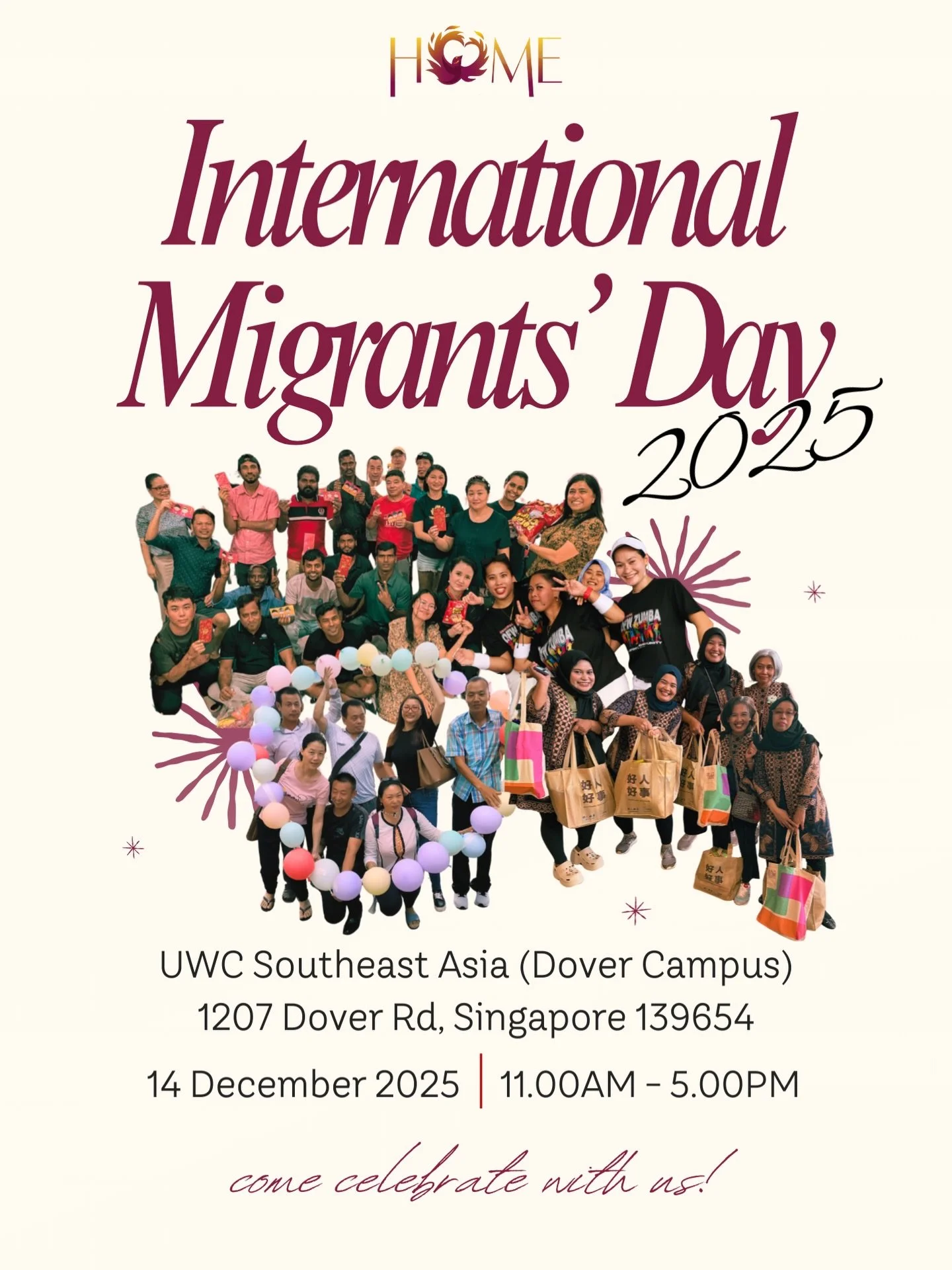 This Sunday, we&rsquo;re marking International Migrants Day with an afternoon of advocacy, community, and celebration &mdash; led by our HOME Family groups. Expect speeches, song and dance performances, and a special parade featuring winners from thi