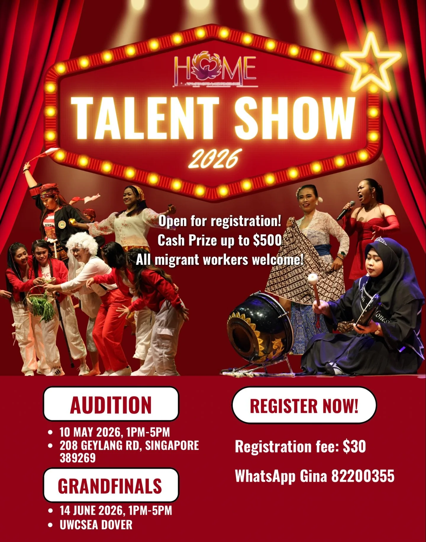 HOME TALENT SHOW 2026 &ndash; Auditions Open!

🎤 Do you sing in the bathroom? 💃 or have moves that go viral on TikTok? 🎩 or know tricks that amaze everyone?
Whether you sing, dance, perform, or bring something wonderfully unexpected&hellip; this i