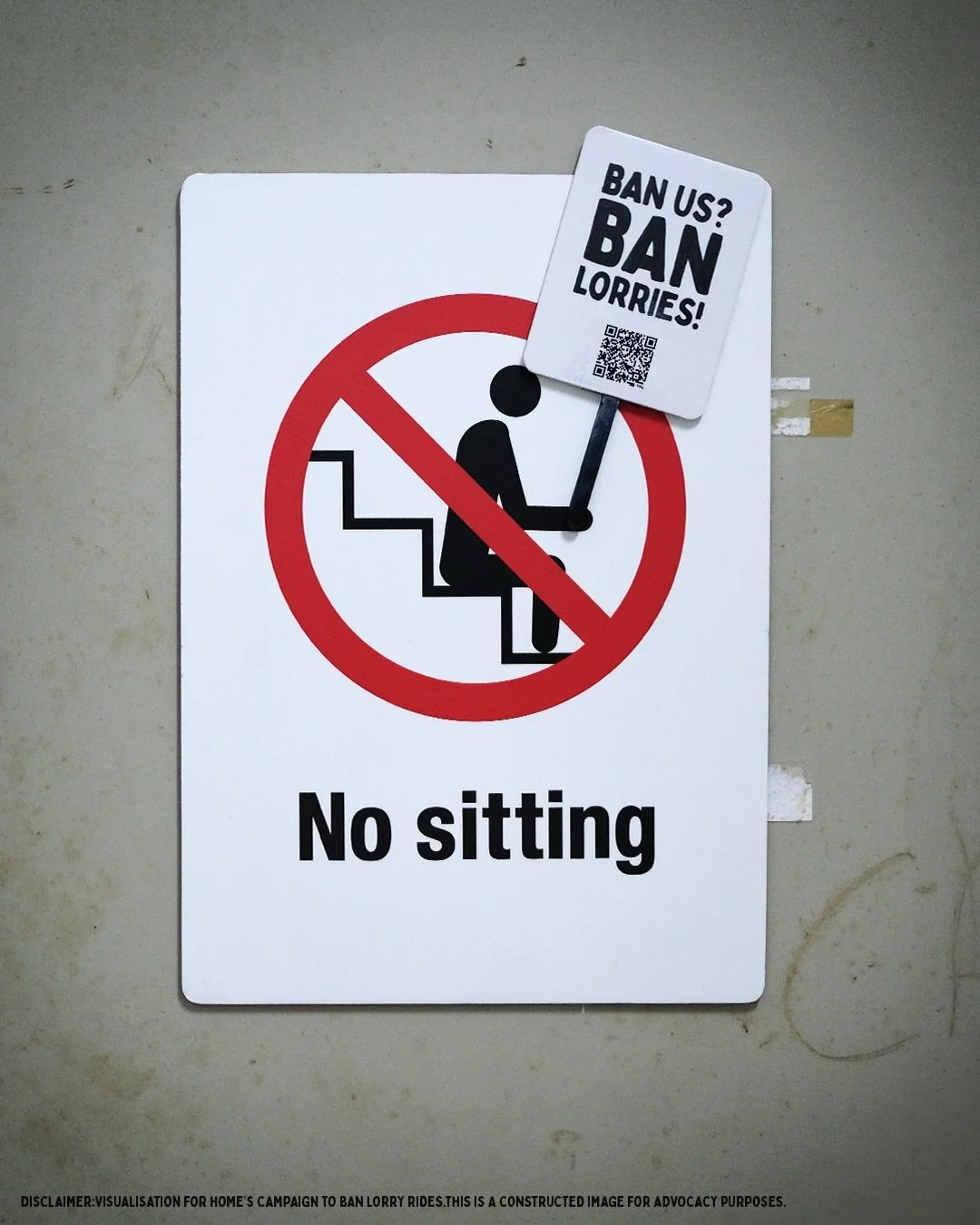 You&rsquo;ll want to sit down for this. 

Did you know that me sitting down is banned but transporting people in the back of a lorry isn&rsquo;t?! Sure, I may sometimes get in the way, but more than 100 workers have been killed and more than 8000 hav
