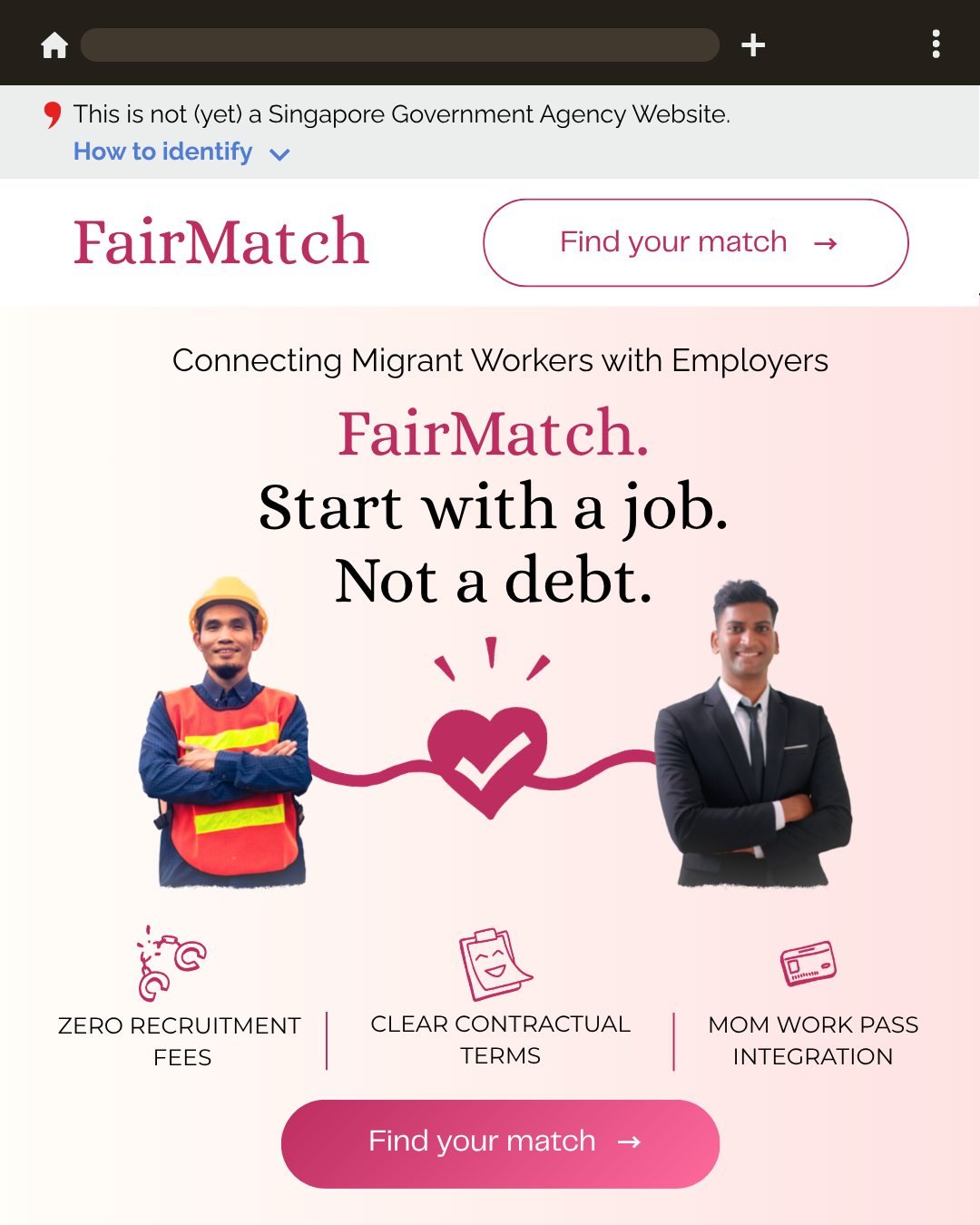@govtechsg, you&rsquo;re helping public officers find a date. How about helping over 1.2 million migrant workers find fair employment?😄

Today is World Mental Health Day. Heavy recruitment debts and deceptive job promises are sources of distress we 