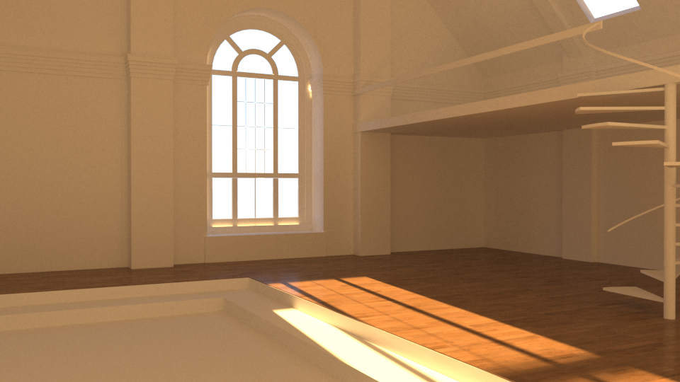 First stages of blocking out the interior space using actual measurements of existing spaces as a guide.