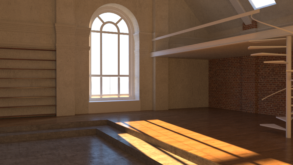 Building up the scene still, adding a few (likely temporary) textures as I go in order to test and tinker with the overall lighting.