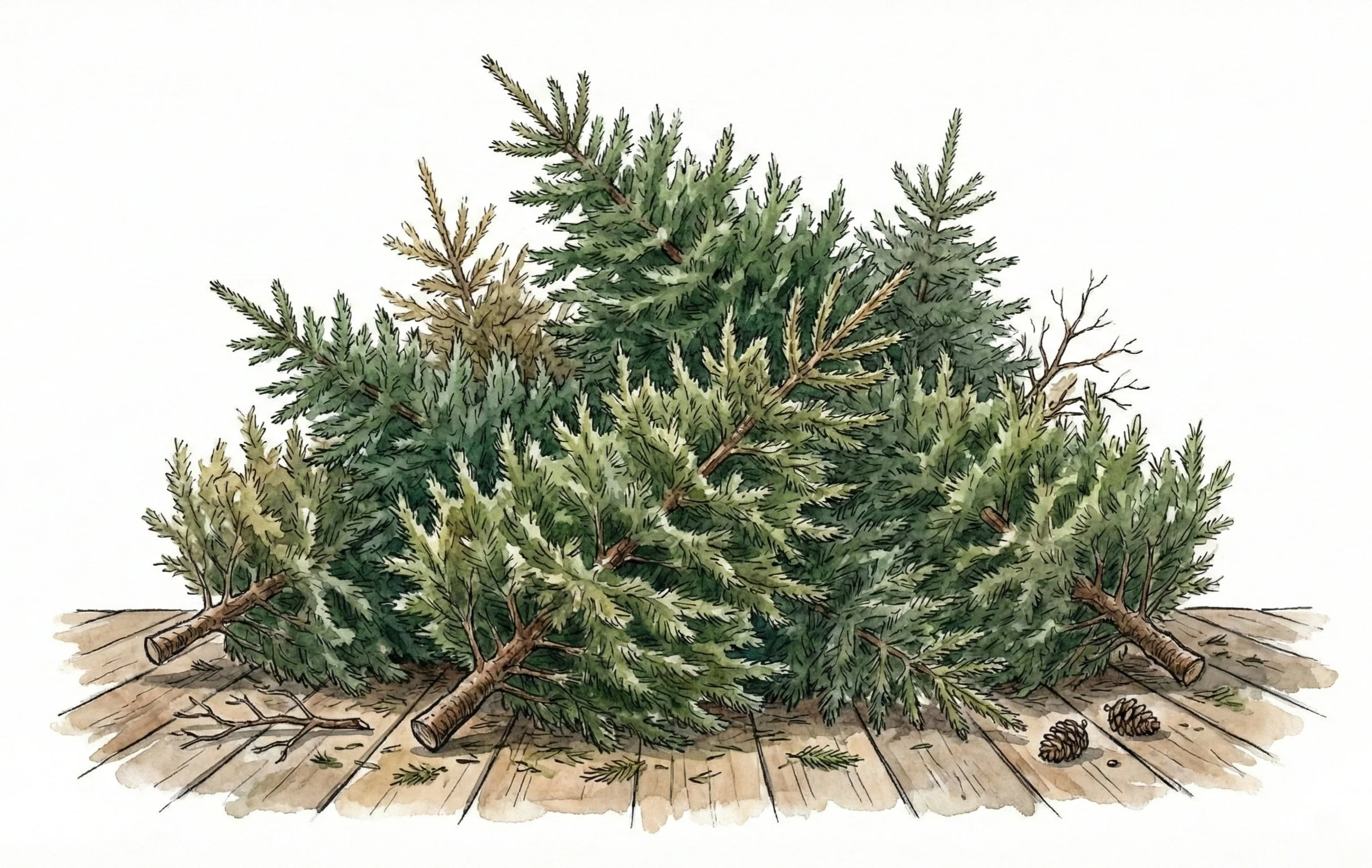 BORTFORSLING AV JULGRANAR