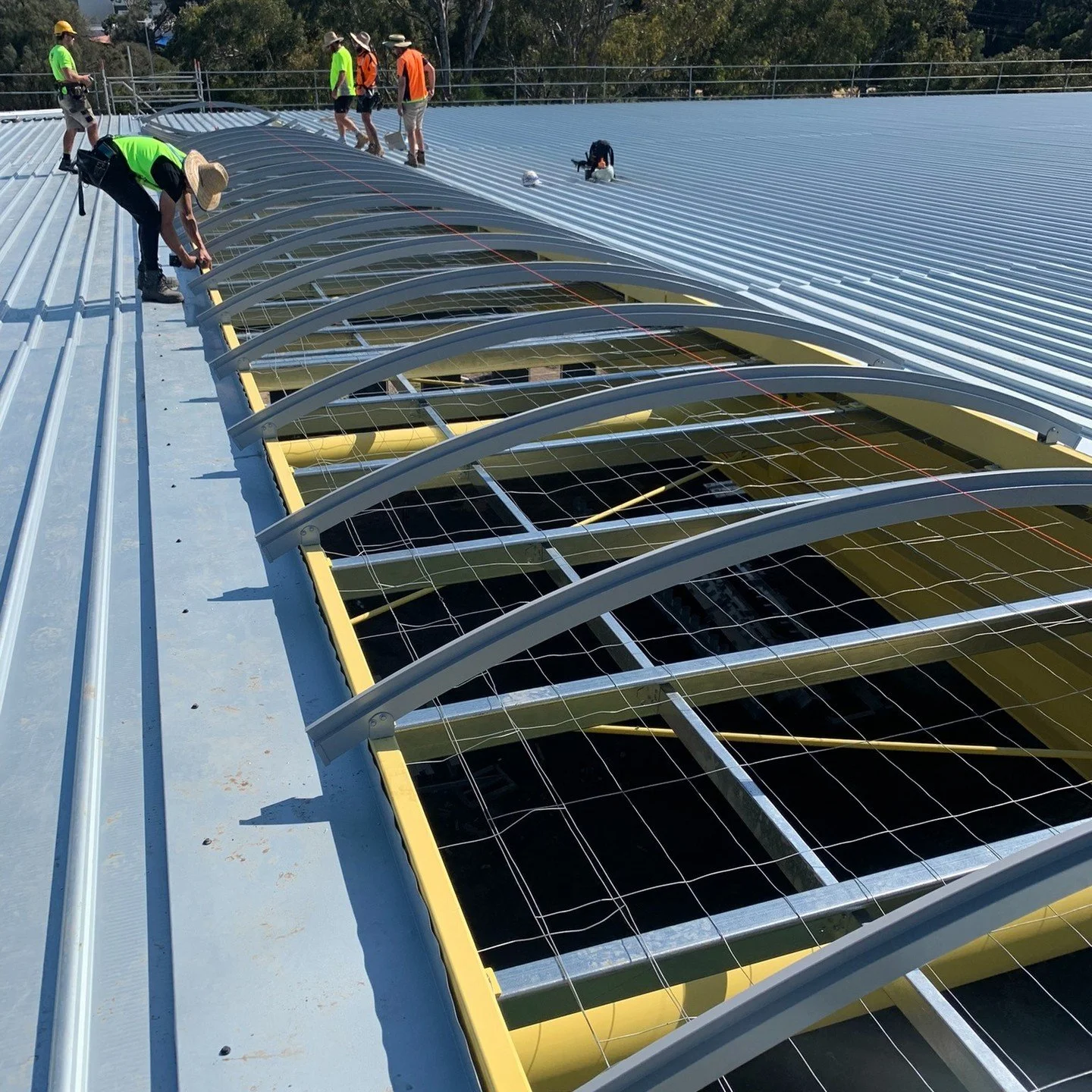 Great job by the boys getting the Danpalon installed at Tulip Basketball Stadium.
@danpal_au 
#melbourneroofer 
#roofplumbing 
#constructionmelbourne 
#melbourneconstruction