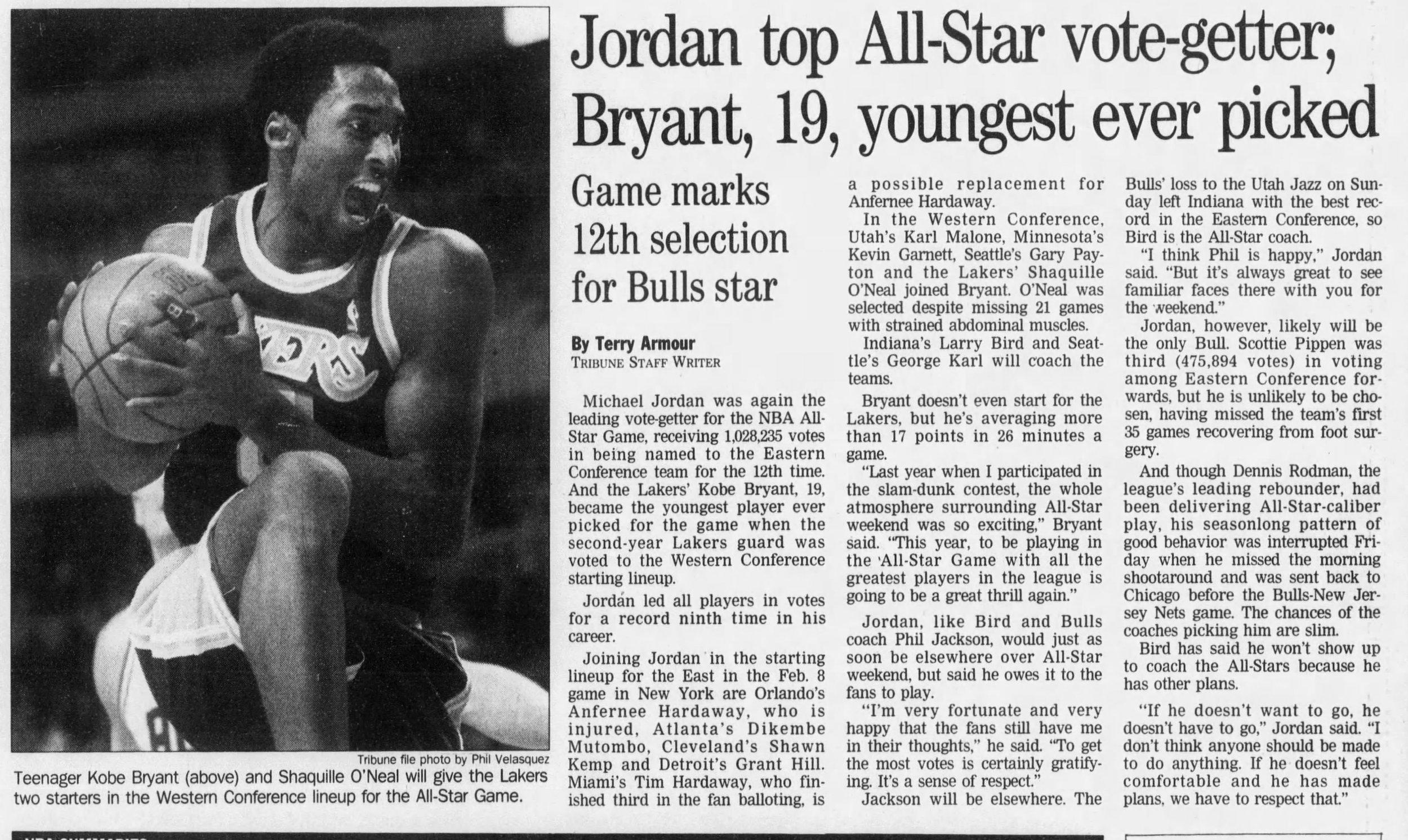 Jordan vs. Kobe How the 1998 AllStar Game became the NBA’s self
