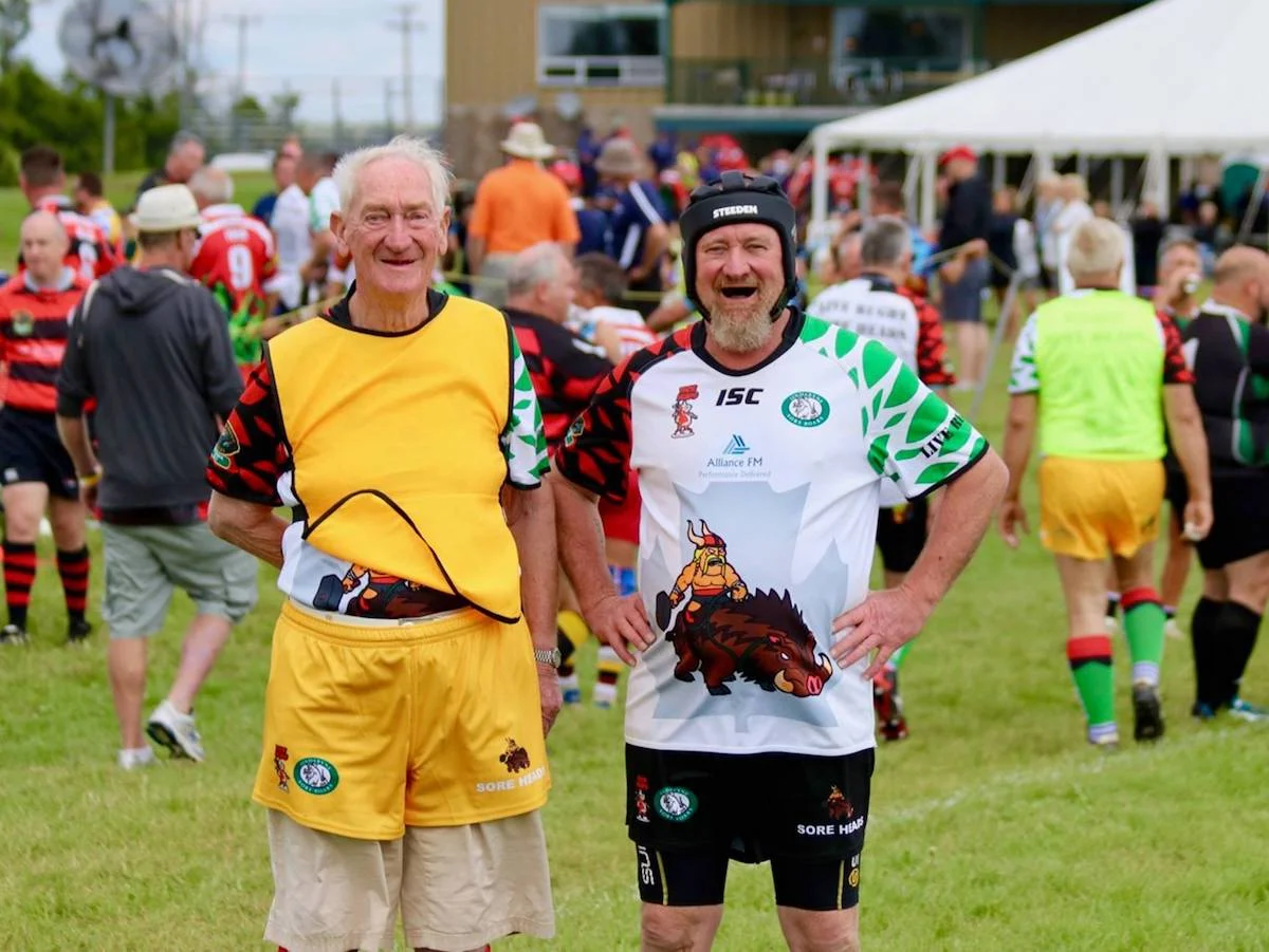 Len Johnson (left) and son Craig (right)