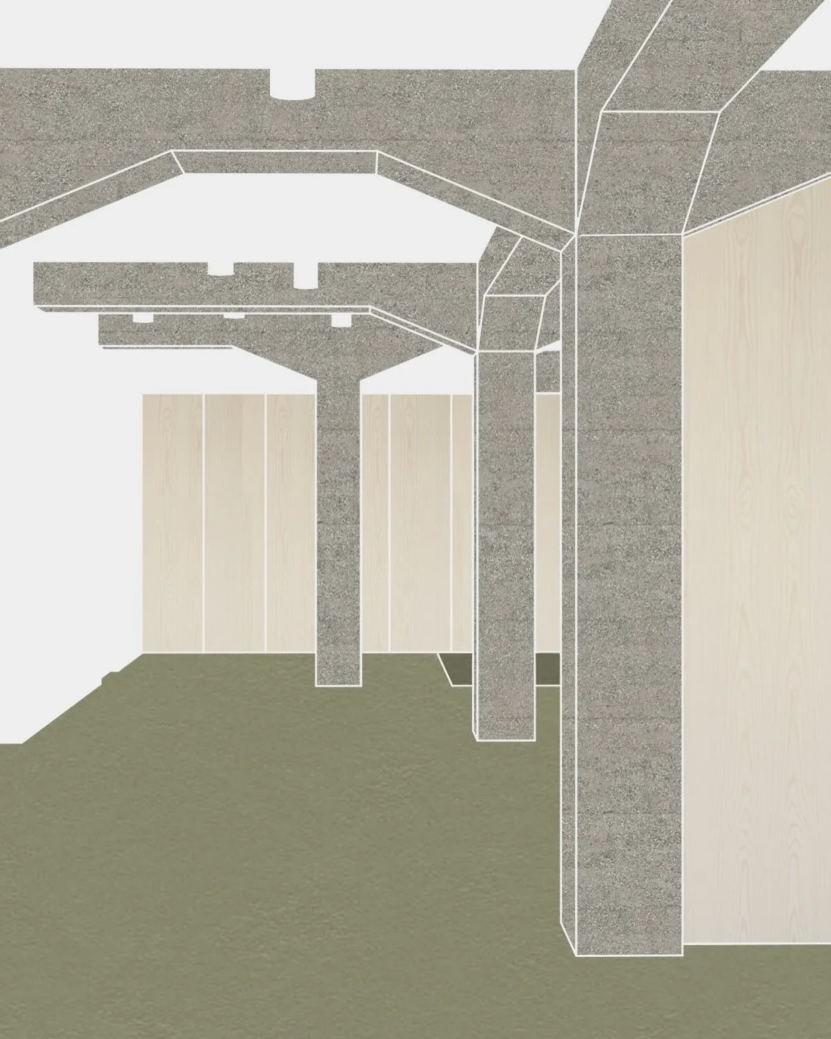 Our project for the new box office and multi-functional room at @teatrolsztyn transforms part of the basement into a new public room for the theatre.

As these presentation images show, we decided to make the existing structural elements &lsquo;the s