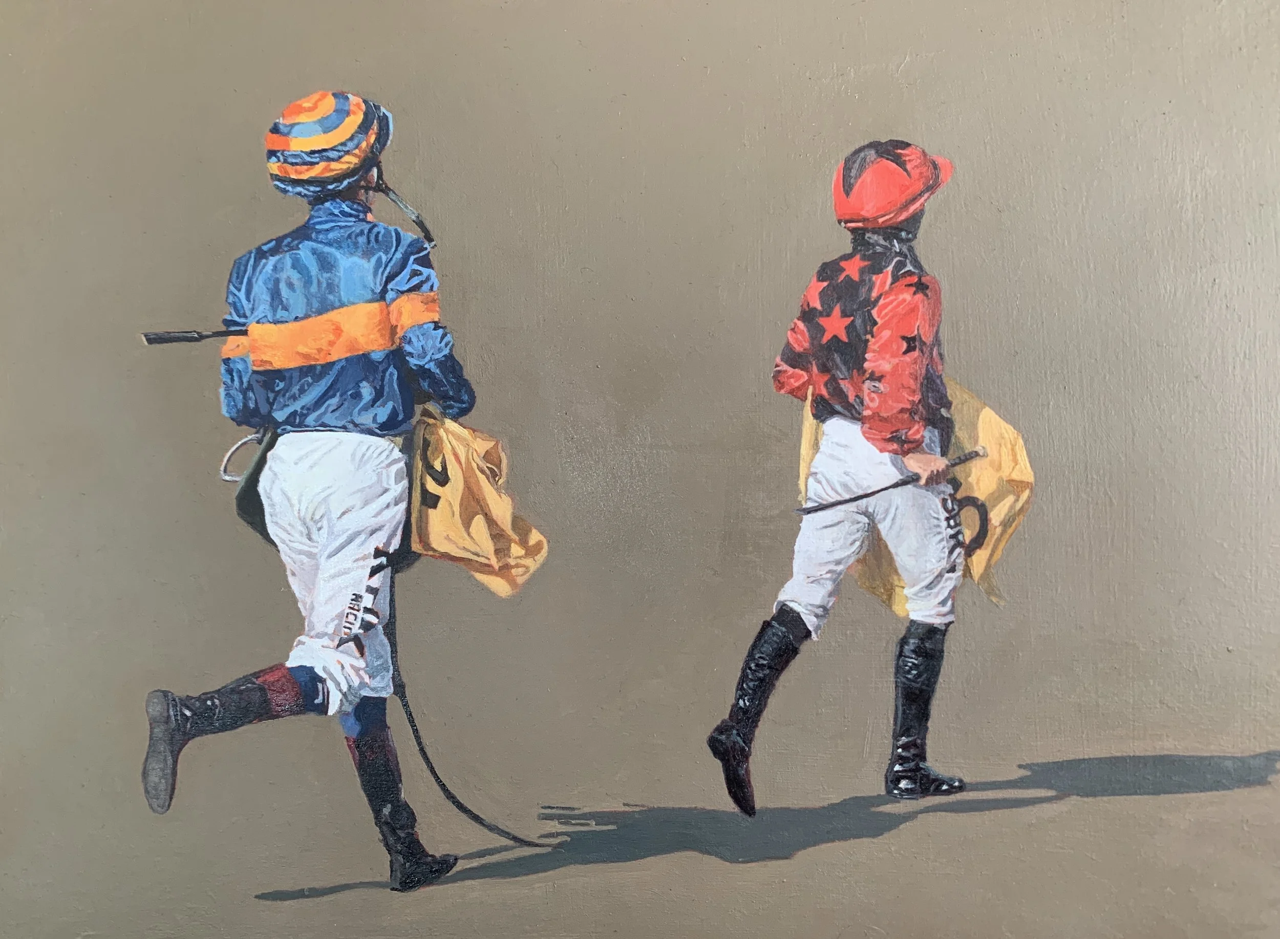 Two Jockeys Running, 2023 - Sold
