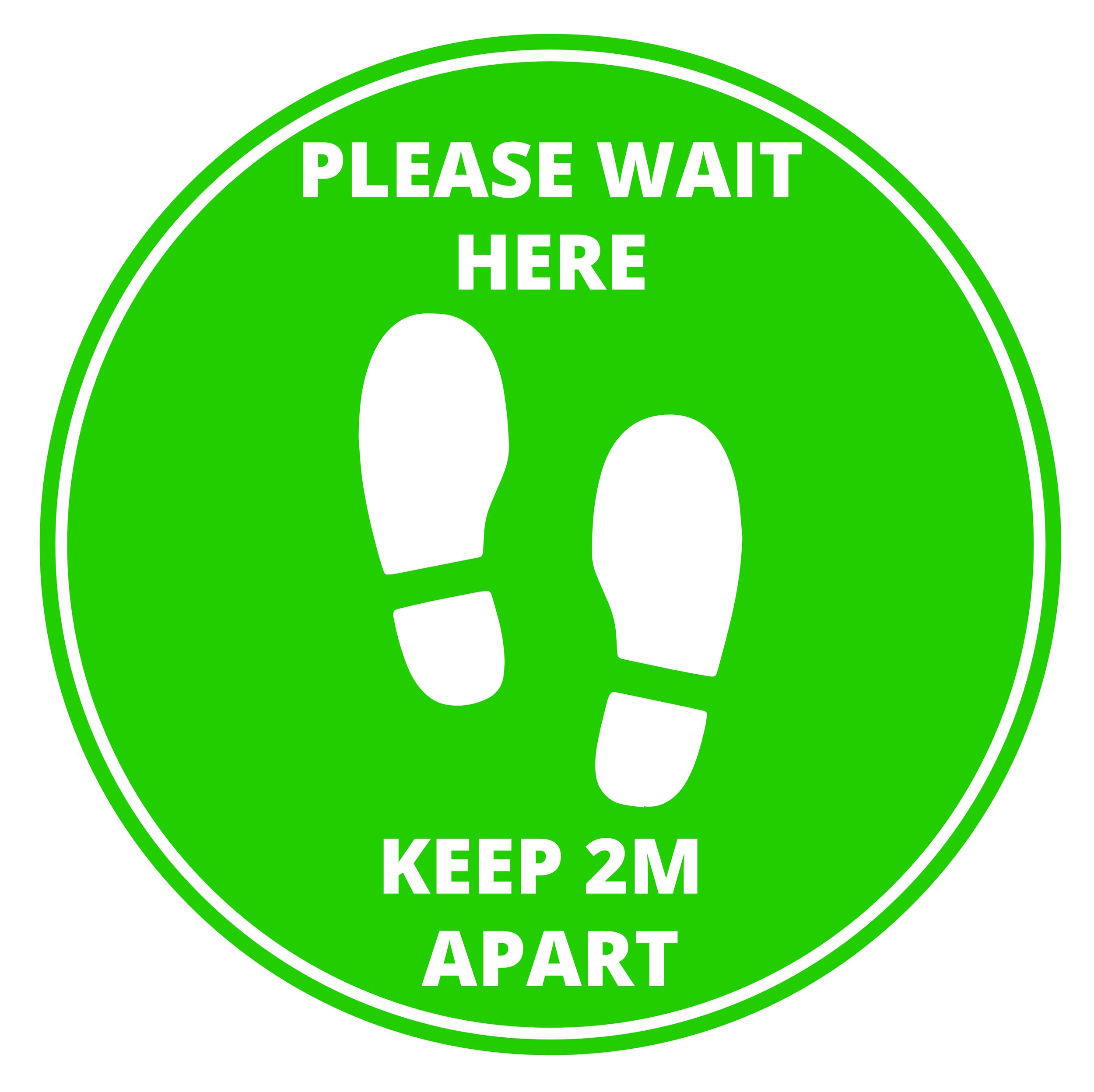 Please Wait Here Stand Here Yellow Floor Reminder Marker for Crowd Control Guidance 15 Pack 12 Social Distancing Floor Signs 6ft Vinyl PVC Public Decal,Keep 6 Feet Distance Label 