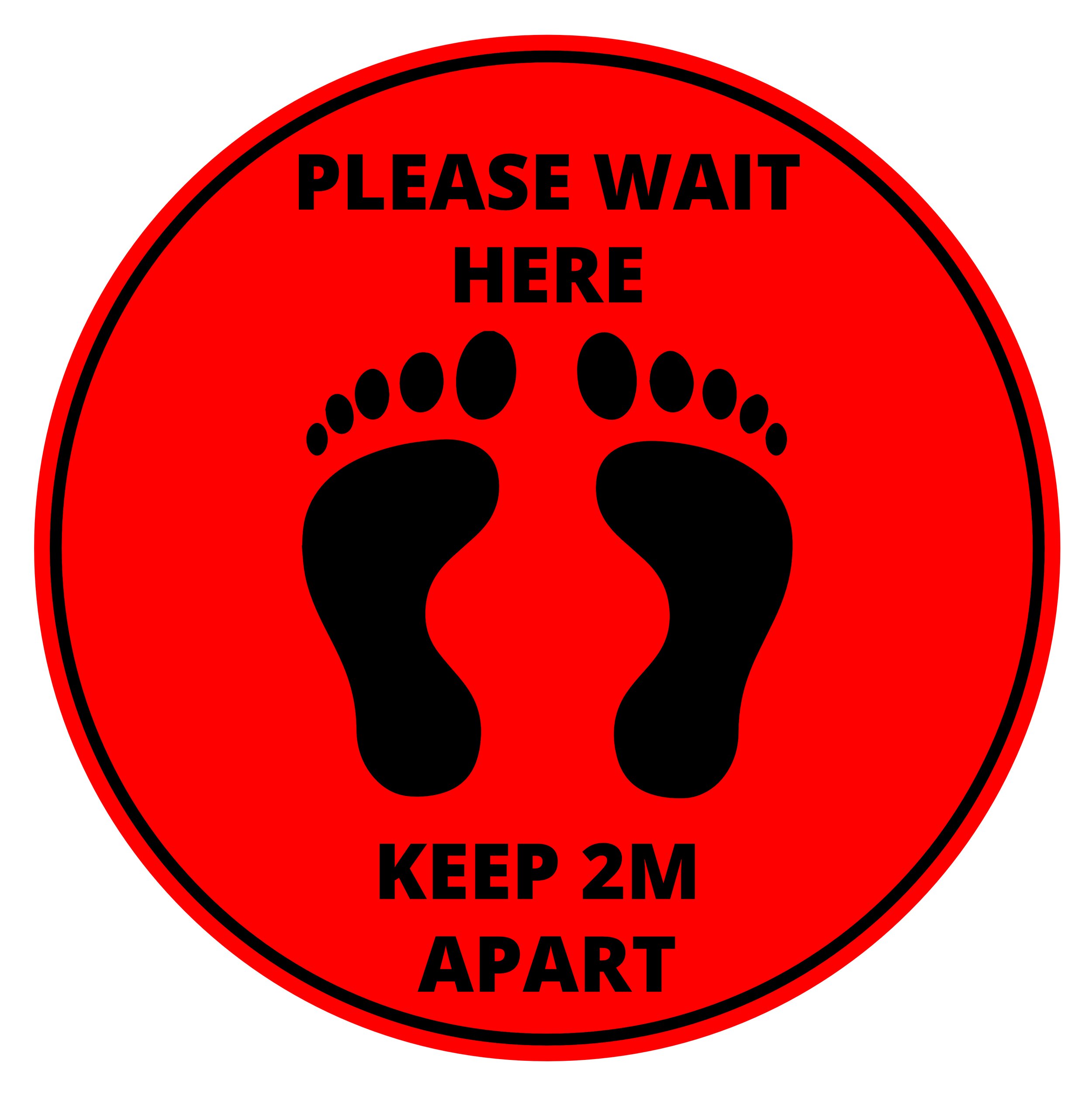 Social Distancing Please Keep 2 Metres Apart Floor Graphics Red Stickers Shop 