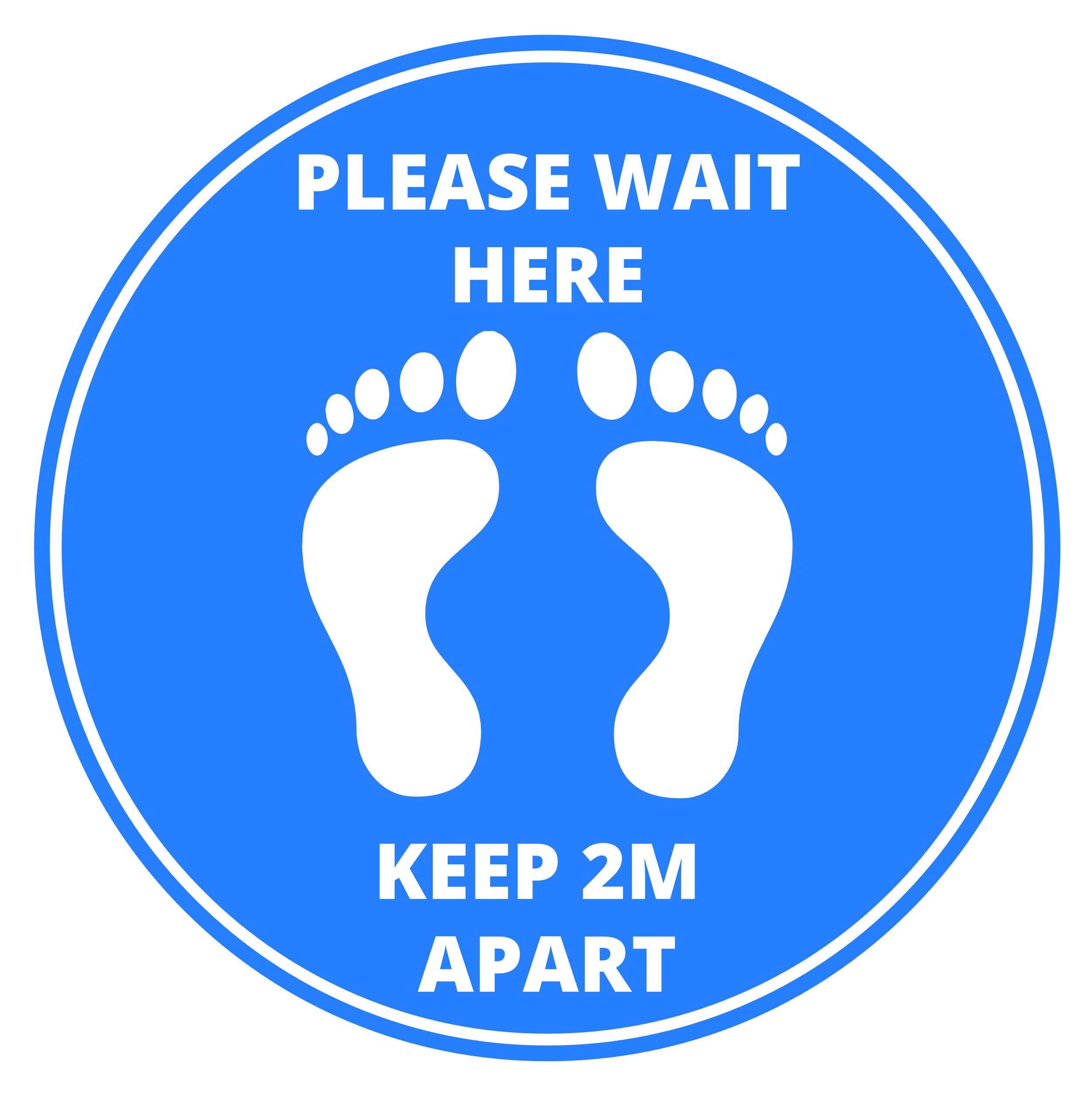 Social Distancing 2m Apart Self Adhesive Shop Floor Sticker All Sizes