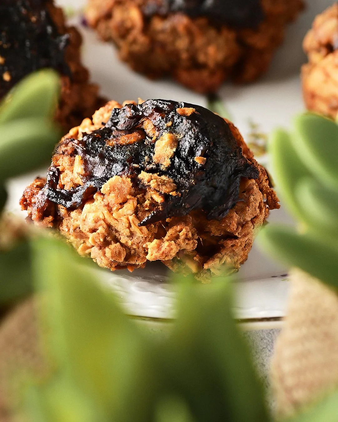 Apple and Date Oatmeal Cookies—a showcase of premium product branding, where wholesome oats and naturally sweet fruit are baked to golden perfection and artfully framed with fresh greenery to evoke health, freshness, and irresistible quality in every