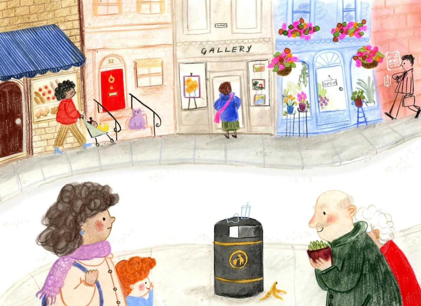 Street snapshot - I wonder where everyone is off to? 

.
.
#dailylife #illustration #childrensbook #kidlitart #drawing