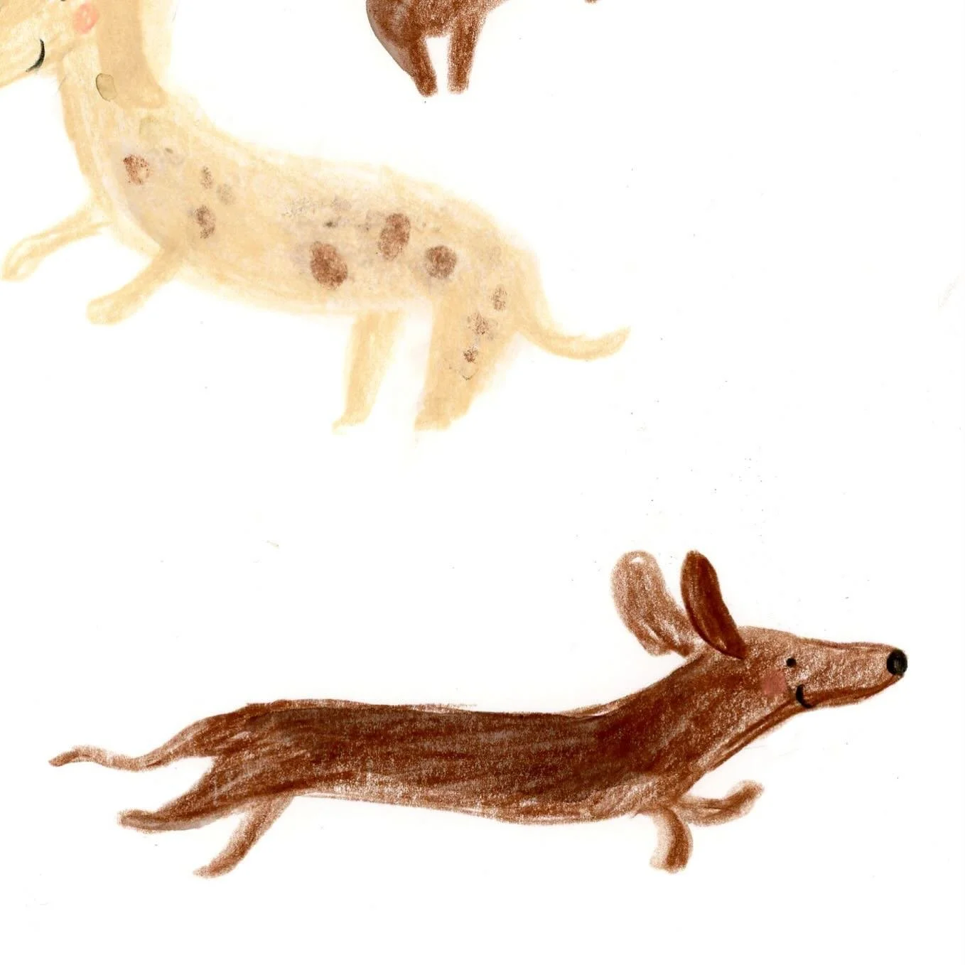 Do sausage dogs have all the fun? Turning my sketches into characters is a very nice way to spend a Wednesday afternoon 🐶 

.
.
#sausagedog #dogsketch #kidlitart #sketchbook #daschund