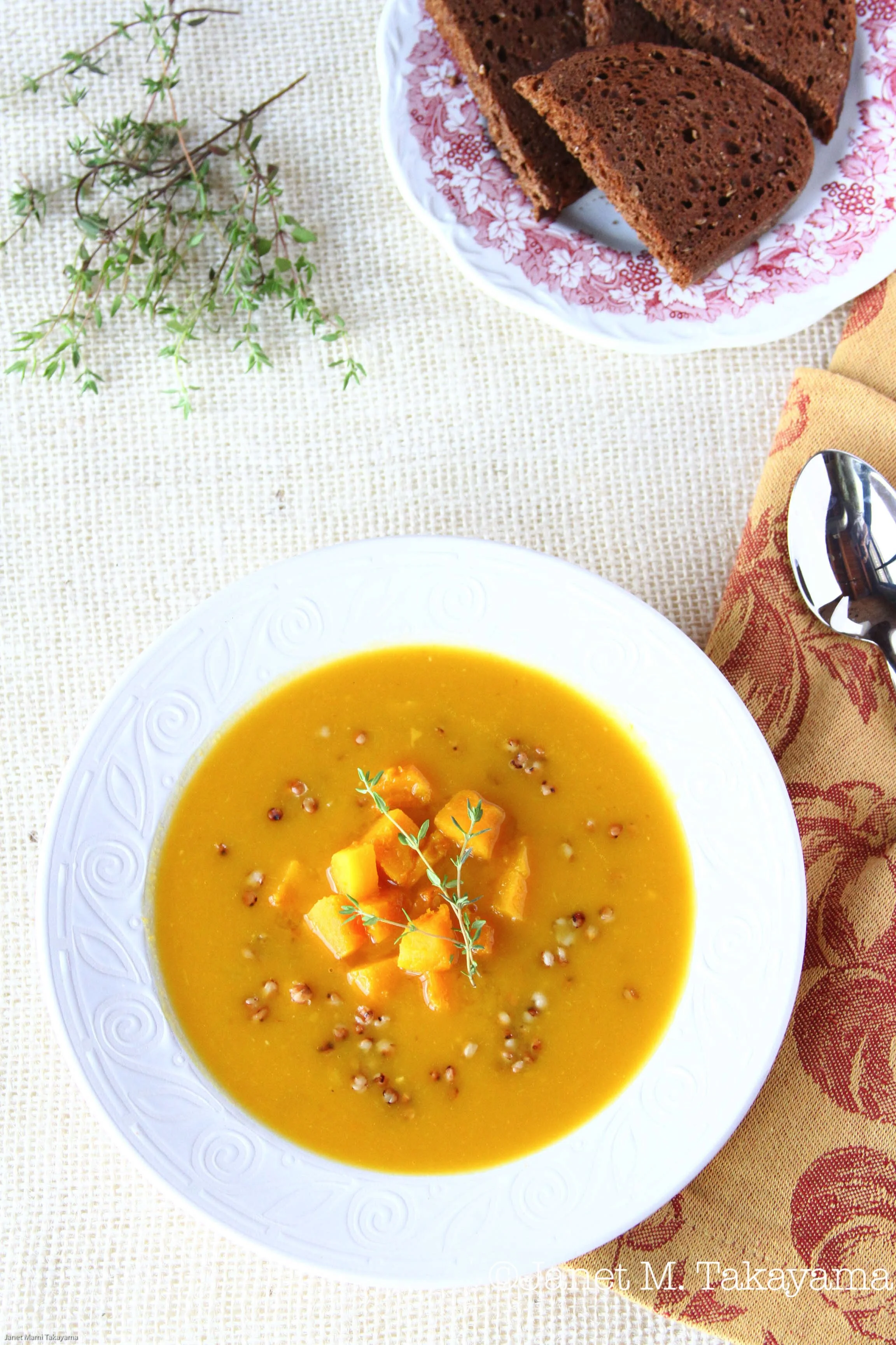 Pumpkin Soup with Red Sorghum