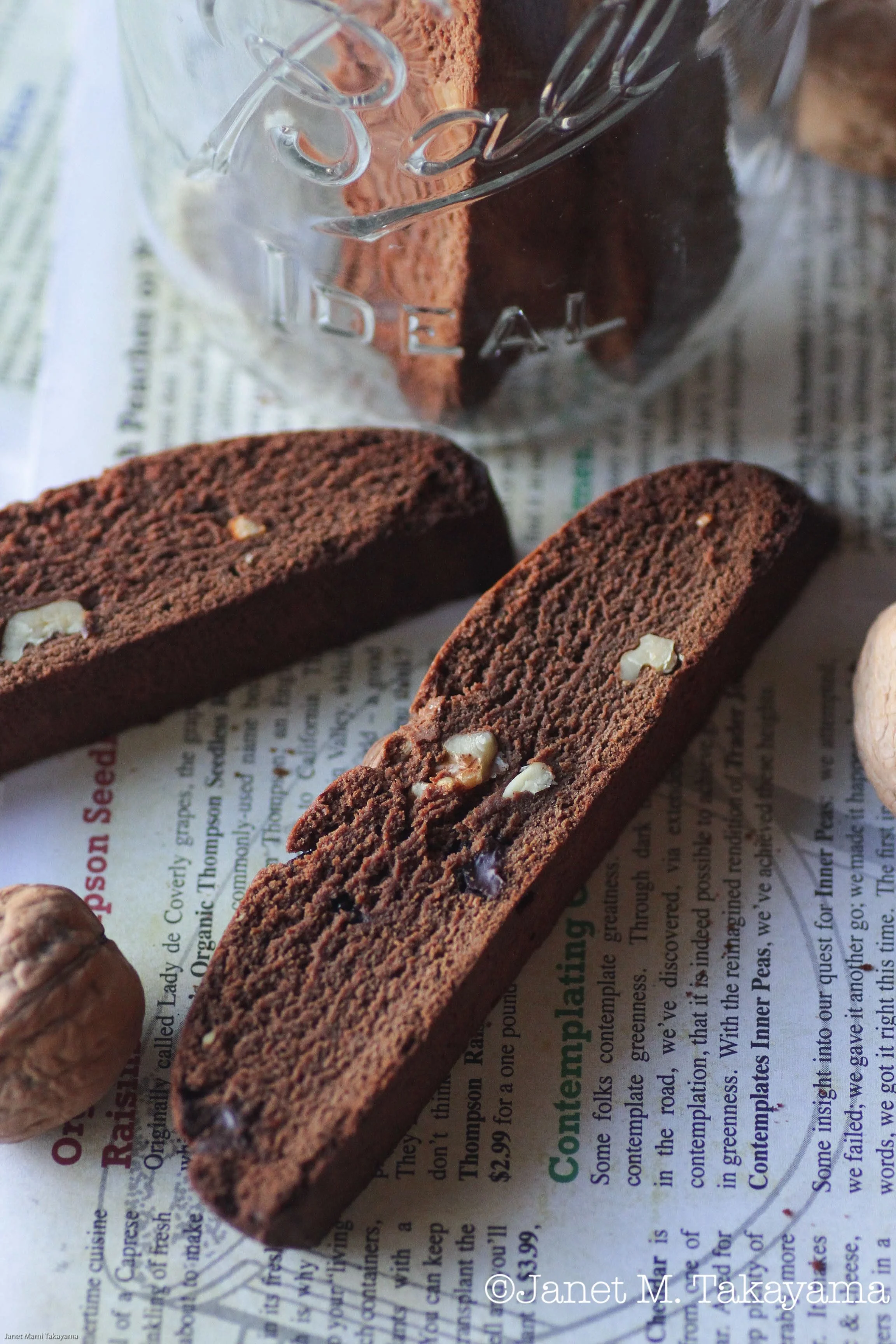 Double Chocolate Walnut Biscotti