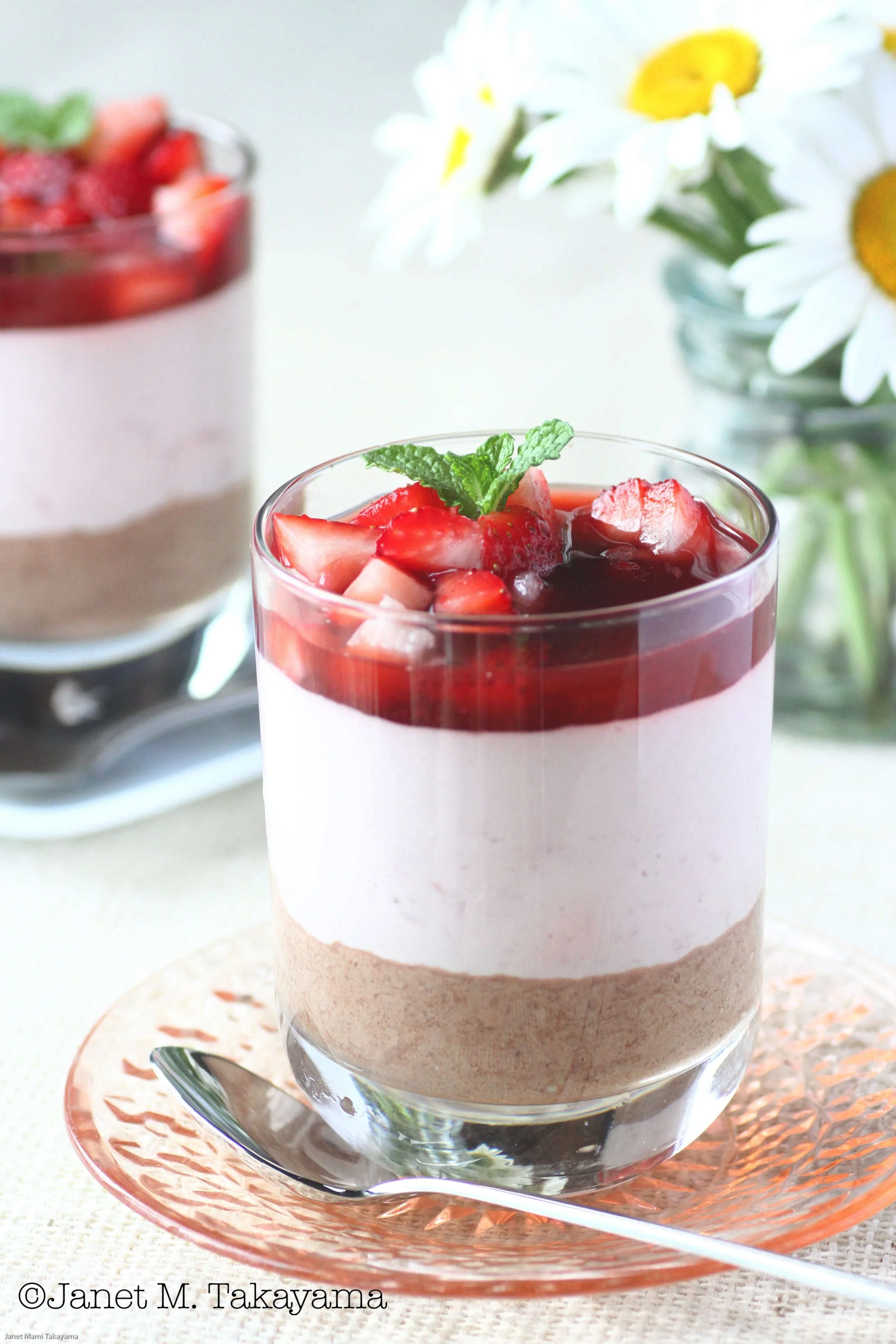 Layered Chocolate-Strawberry Mousse