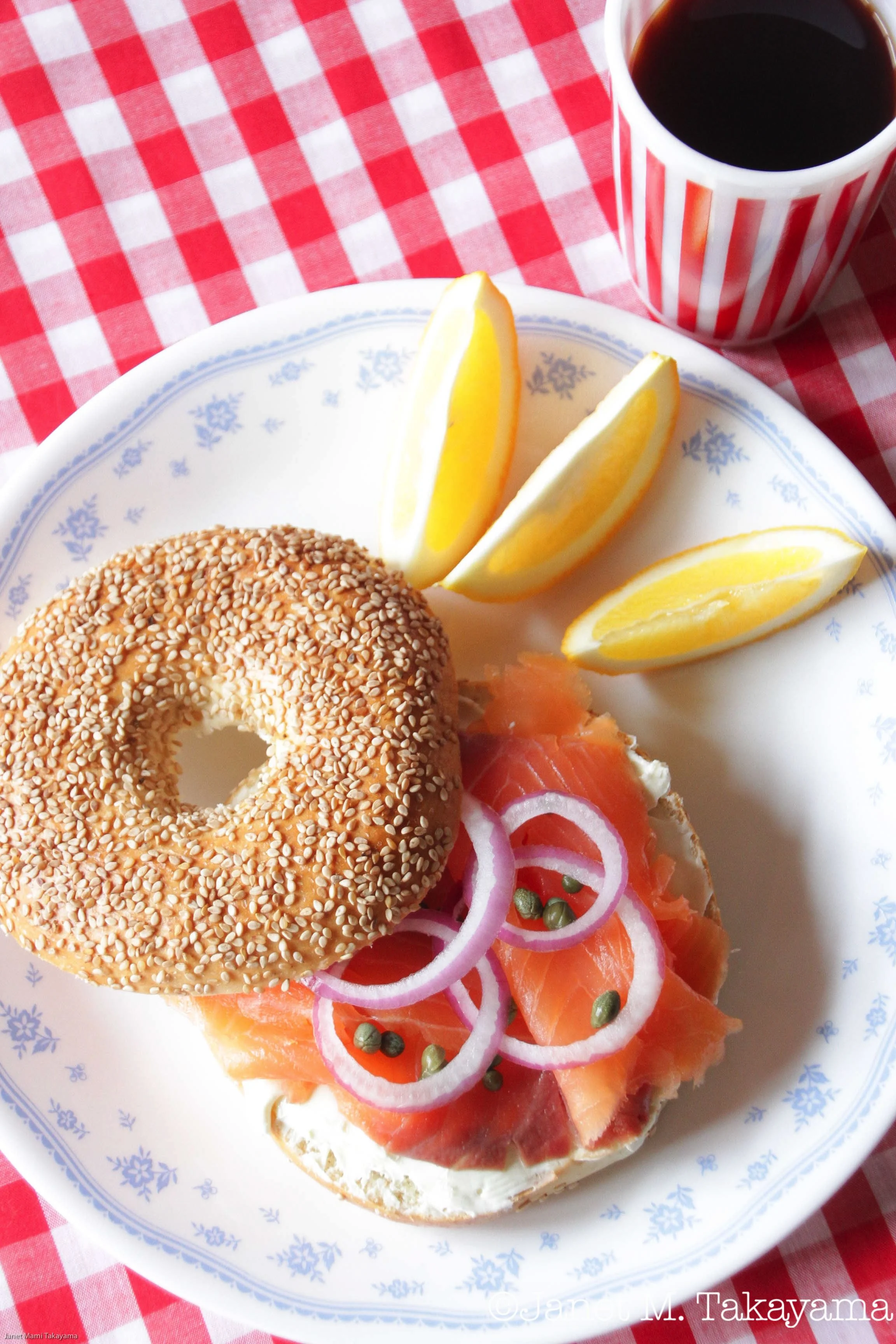 Cream Cheese and Smoked Salmon Bagel