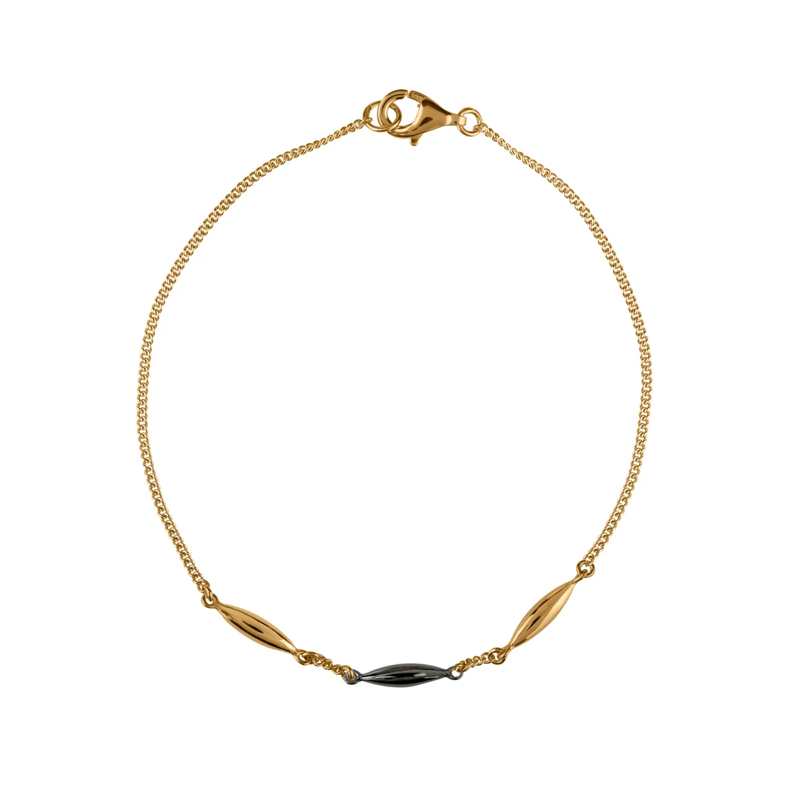 Hun Pitou Yellow Gold &amp; Black Rhodium Bracelet