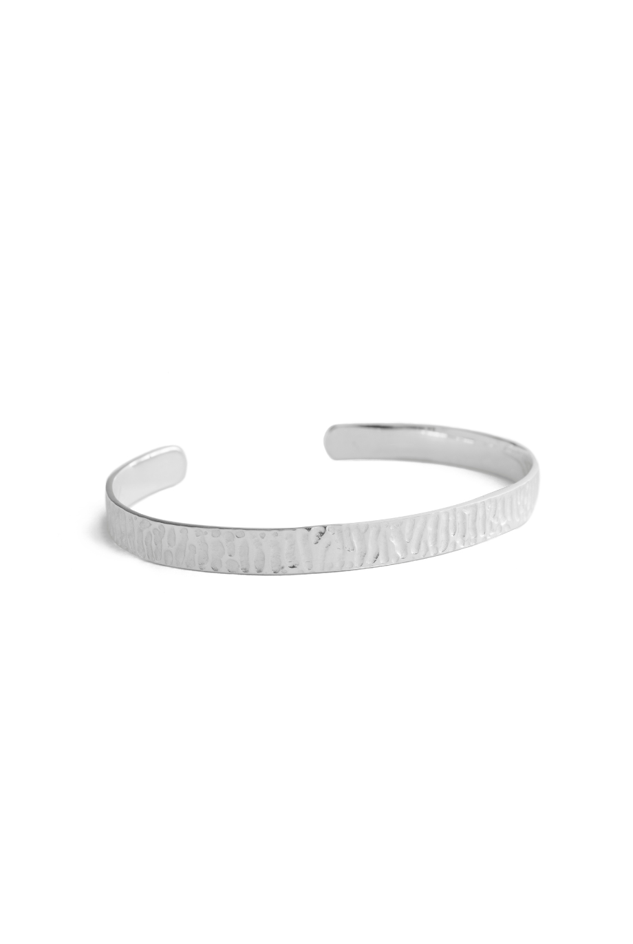 Foundation Textured Bangle Silver