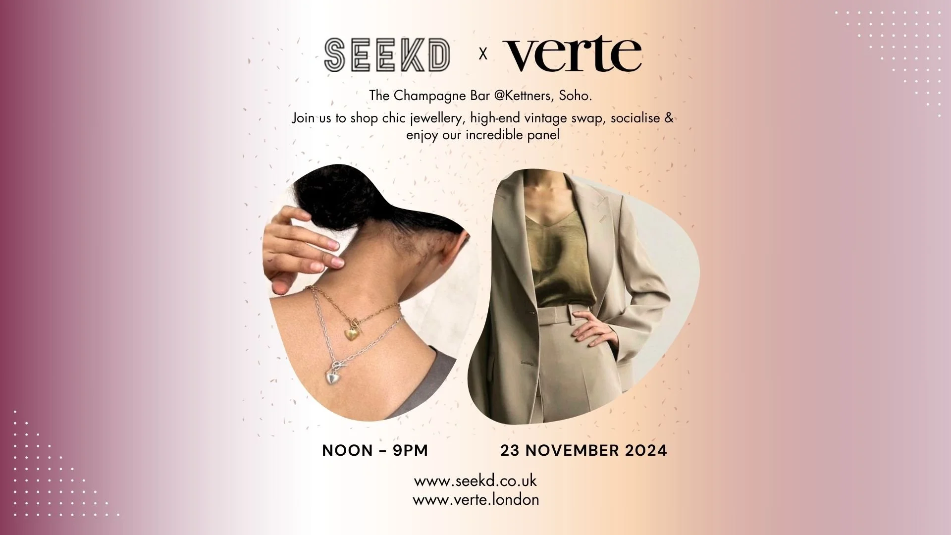 Seekd x Verte Festive Soiree 23rd November at Kettner’s, Soho